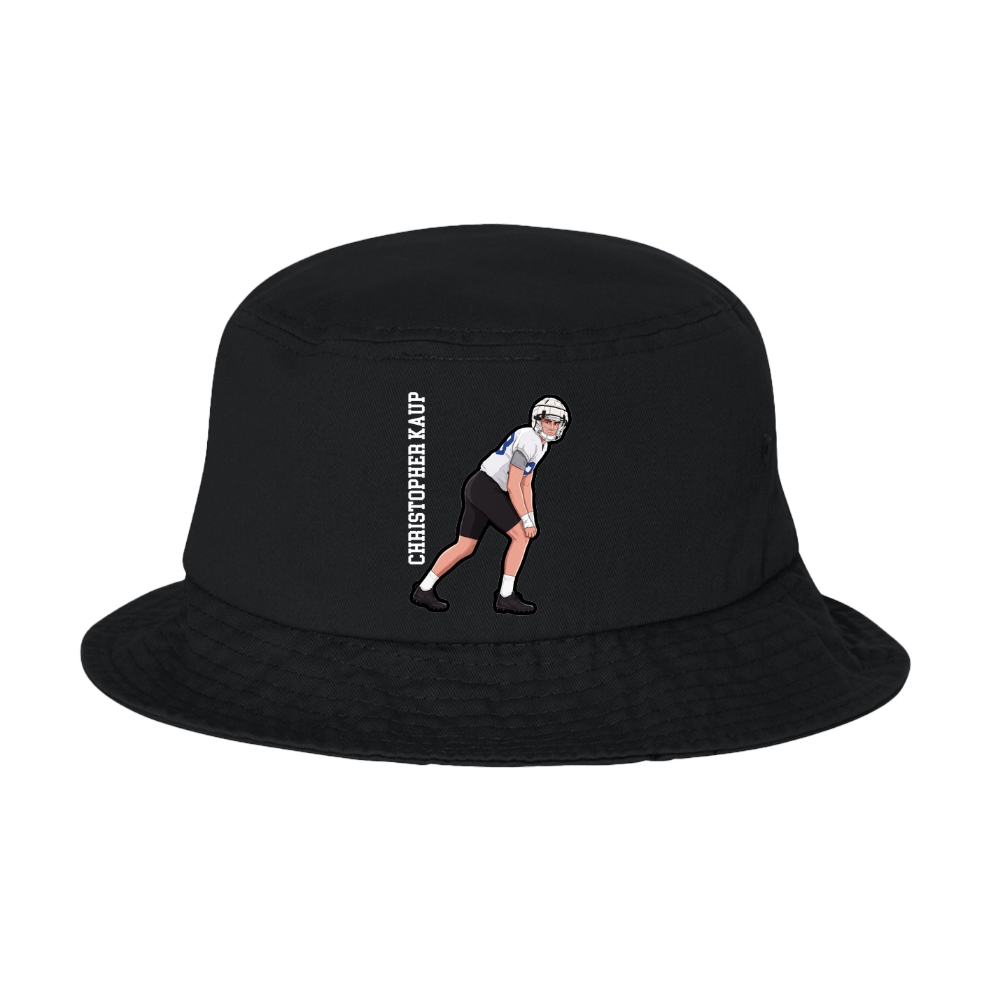 Bucket Cap — Name Vertical in Black