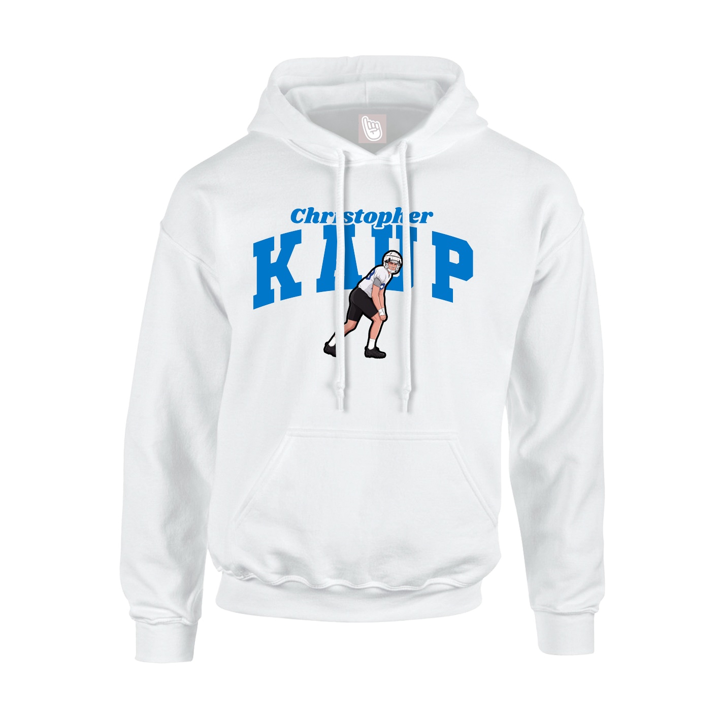 Hoodie — Signature Arch in White