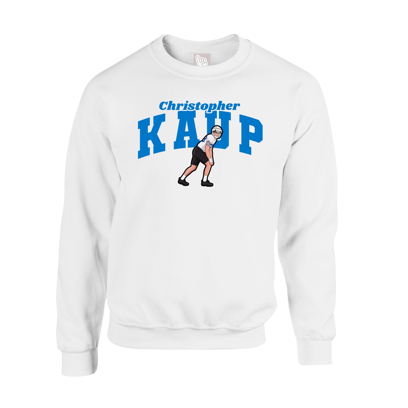 Fleece Crew — Signature Arch in White