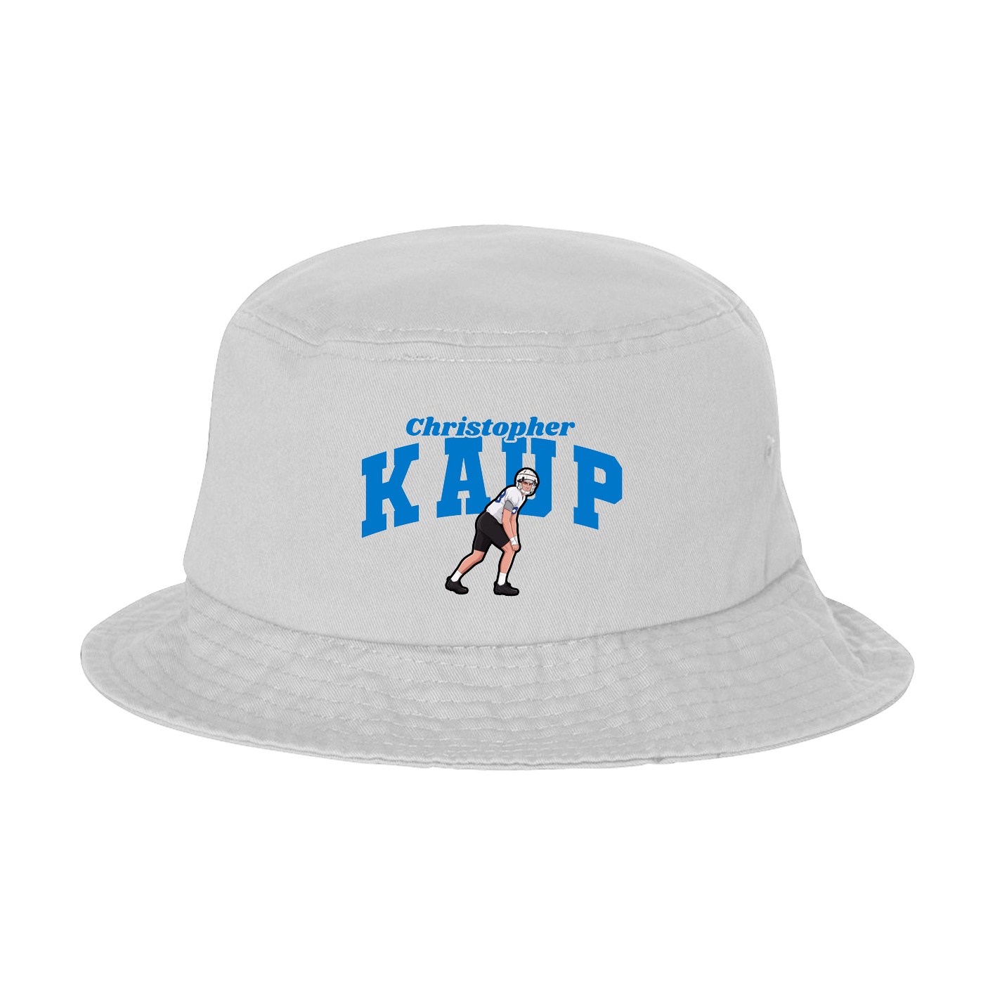 Bucket Cap — Signature Arch in White
