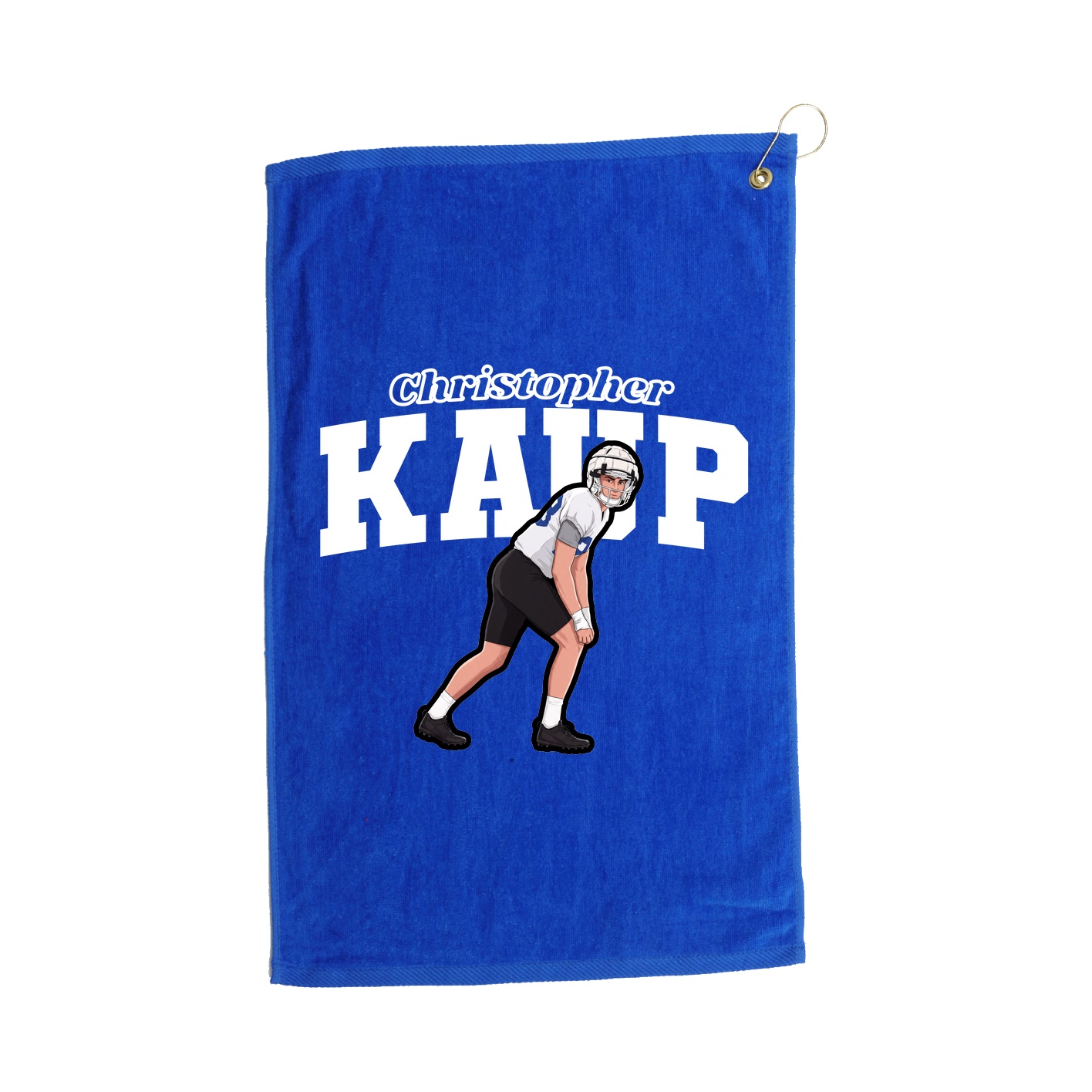 Golf Towel — Name Arch in Royal