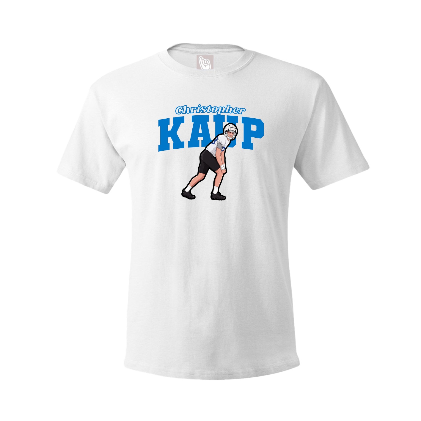 Youth Tee — Name Arch in White