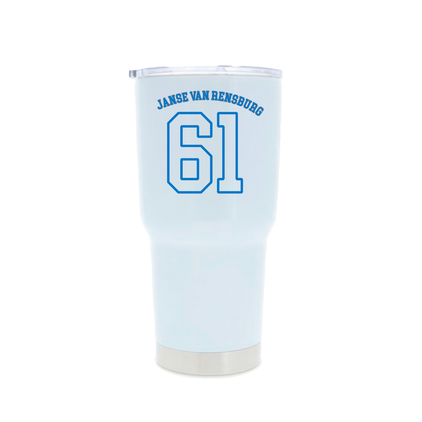 30oz Stainless Steel Tumbler — Shirsey Arch in White