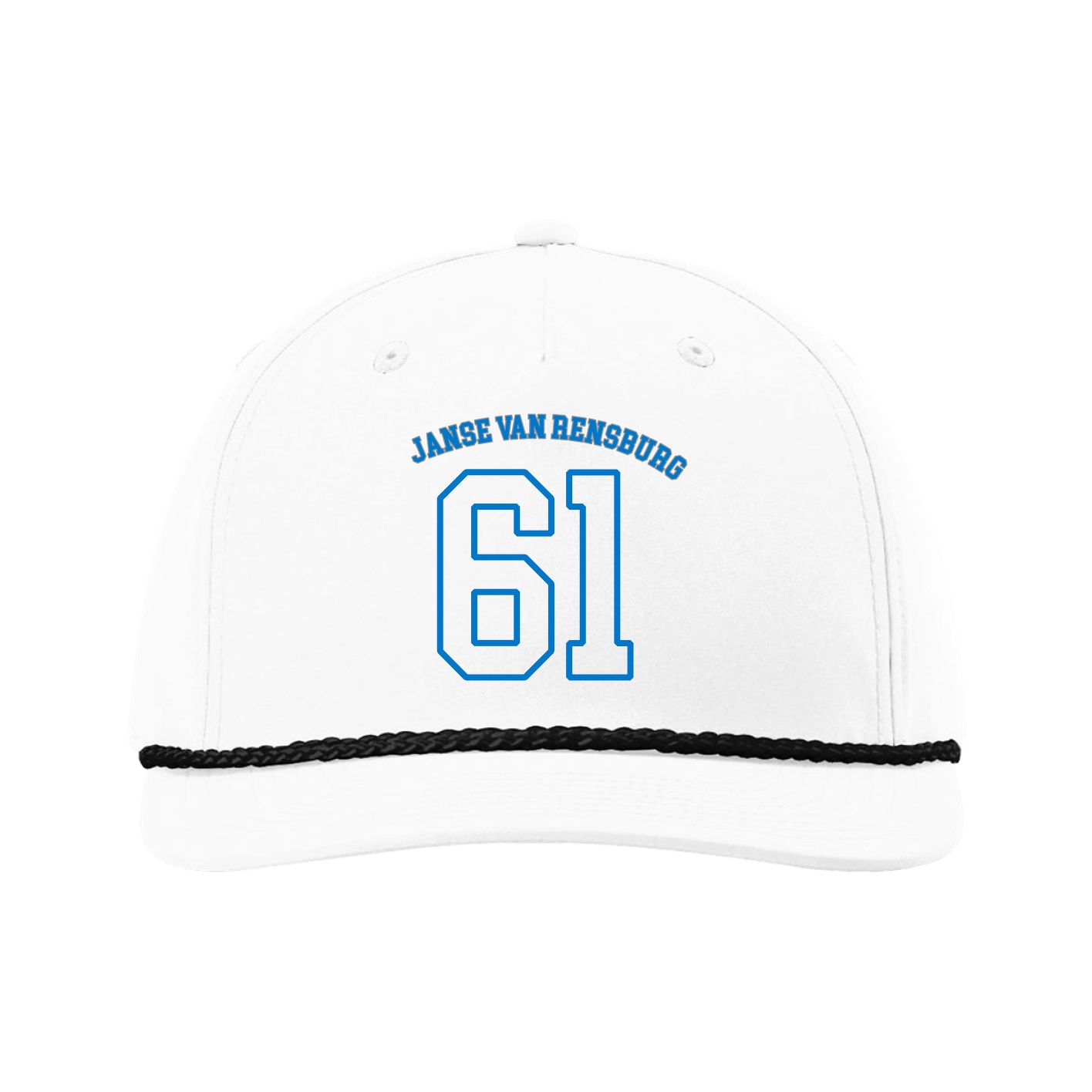 Five-Panel Classic Rope Cap — Shirsey Arch in White