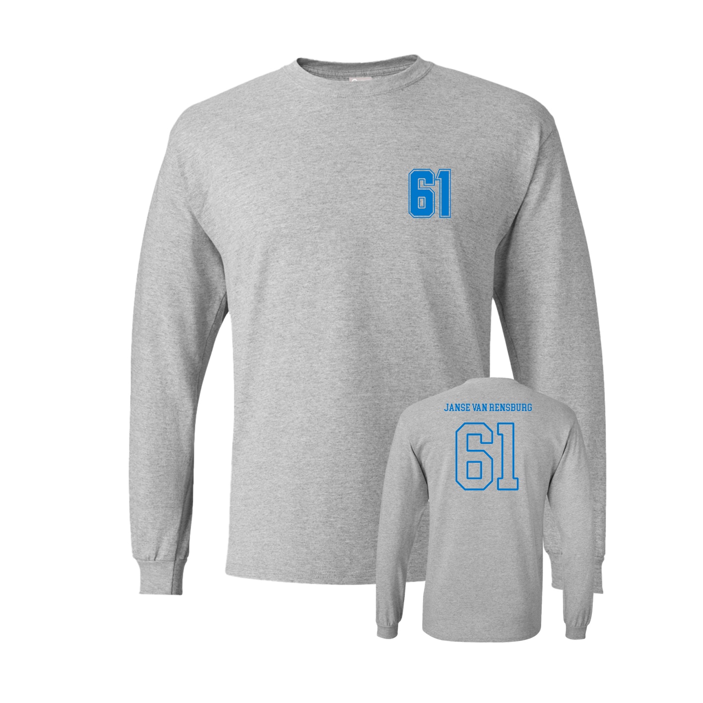 Long Sleeve Tee — Chest Back in Grey