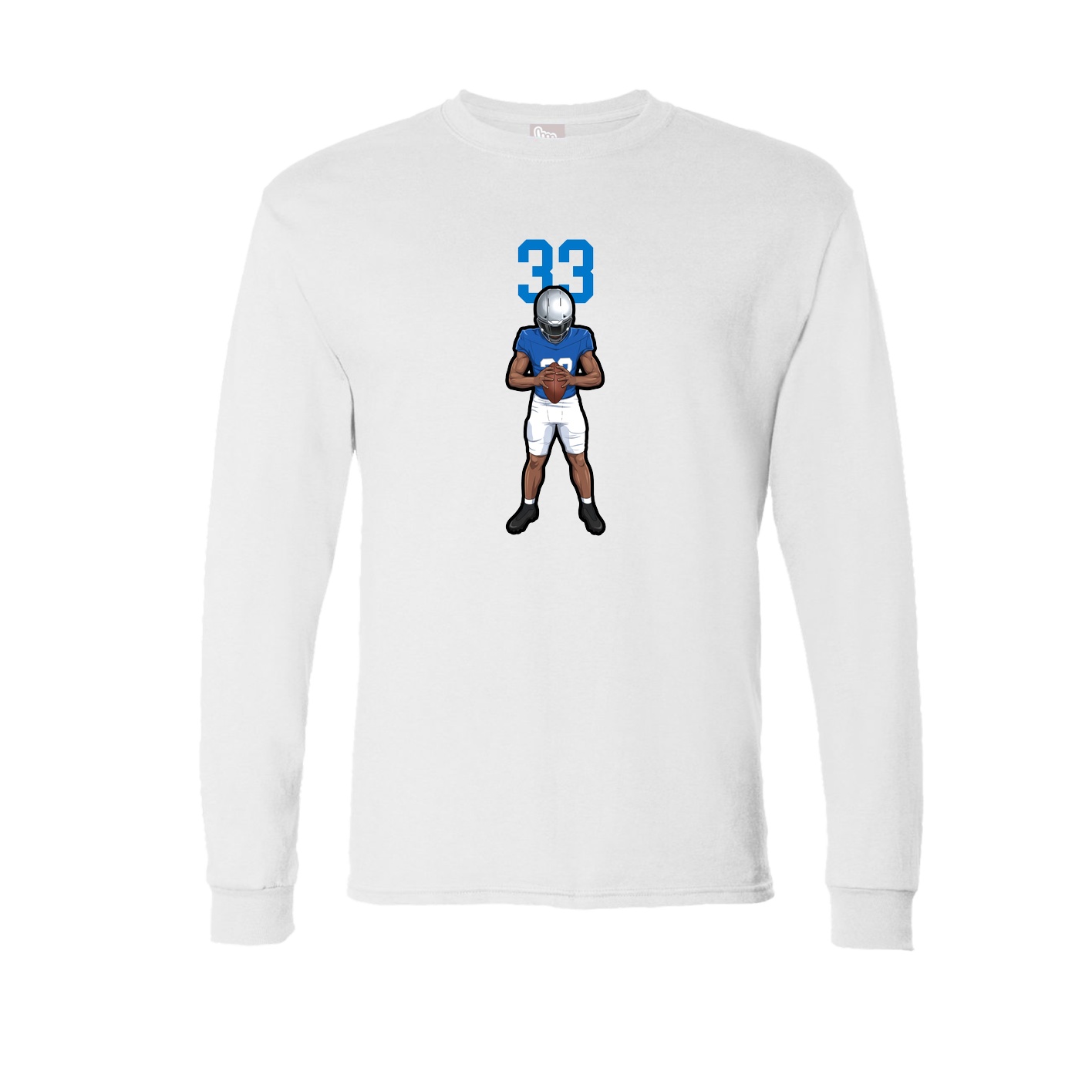 Long Sleeve Tee — Number Top in White