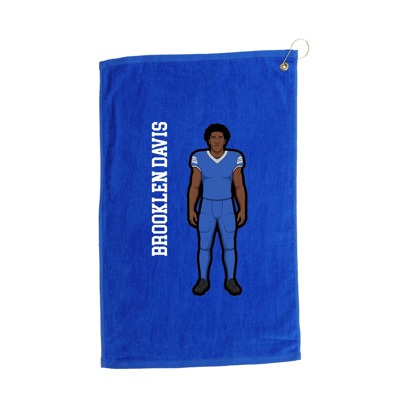 Golf Towel — Name Vertical in Royal