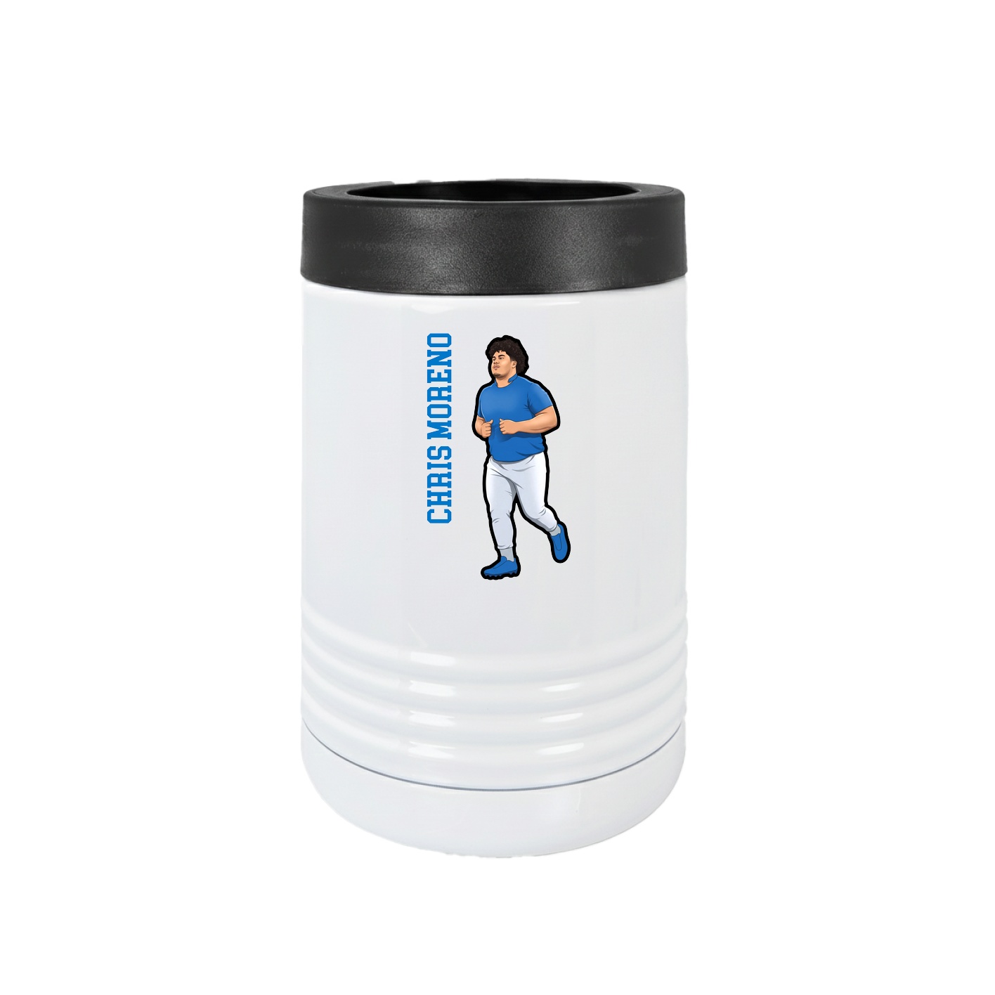 Beverage Holder — Name Vertical in White