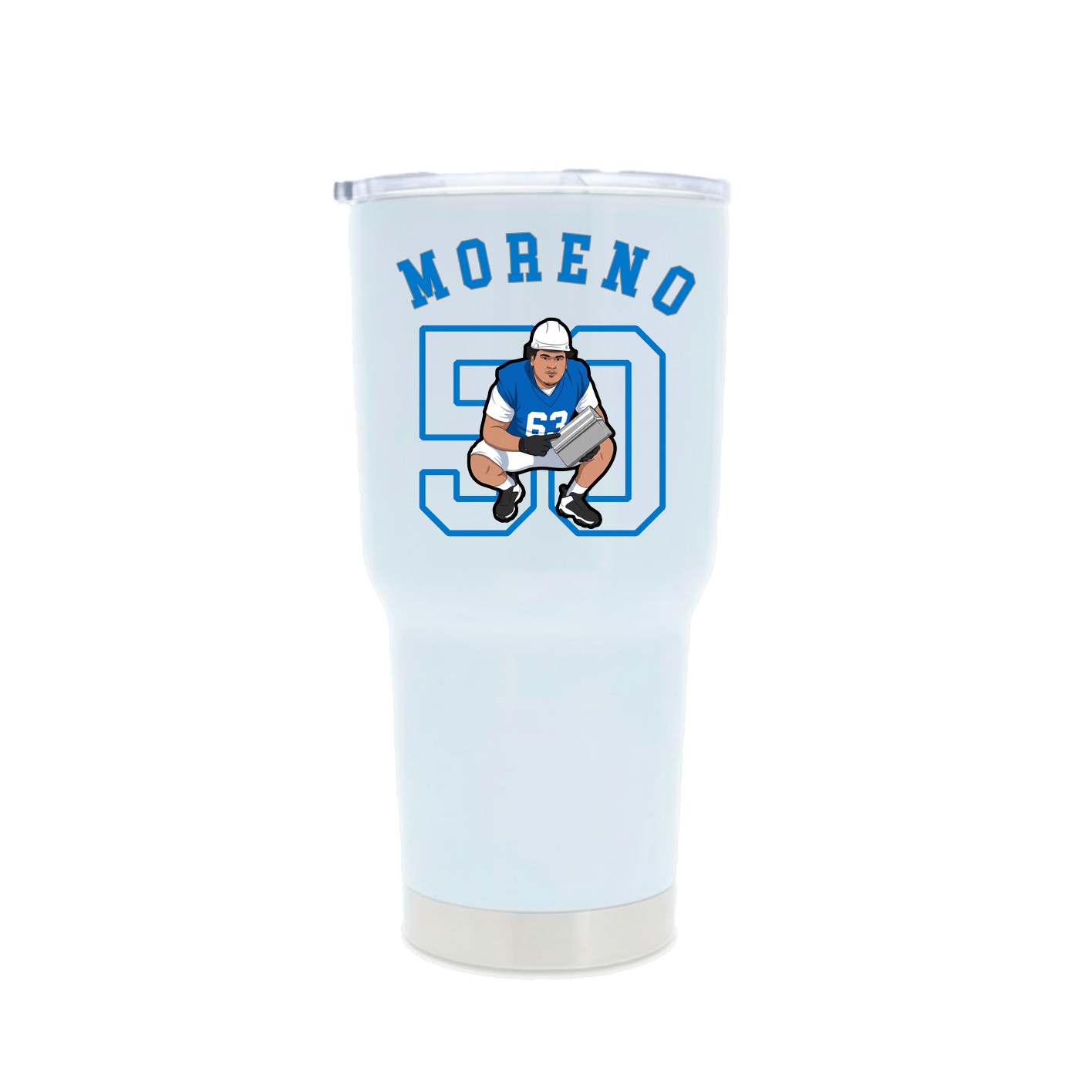 30oz Stainless Steel Tumbler — Shirsey Arch in White