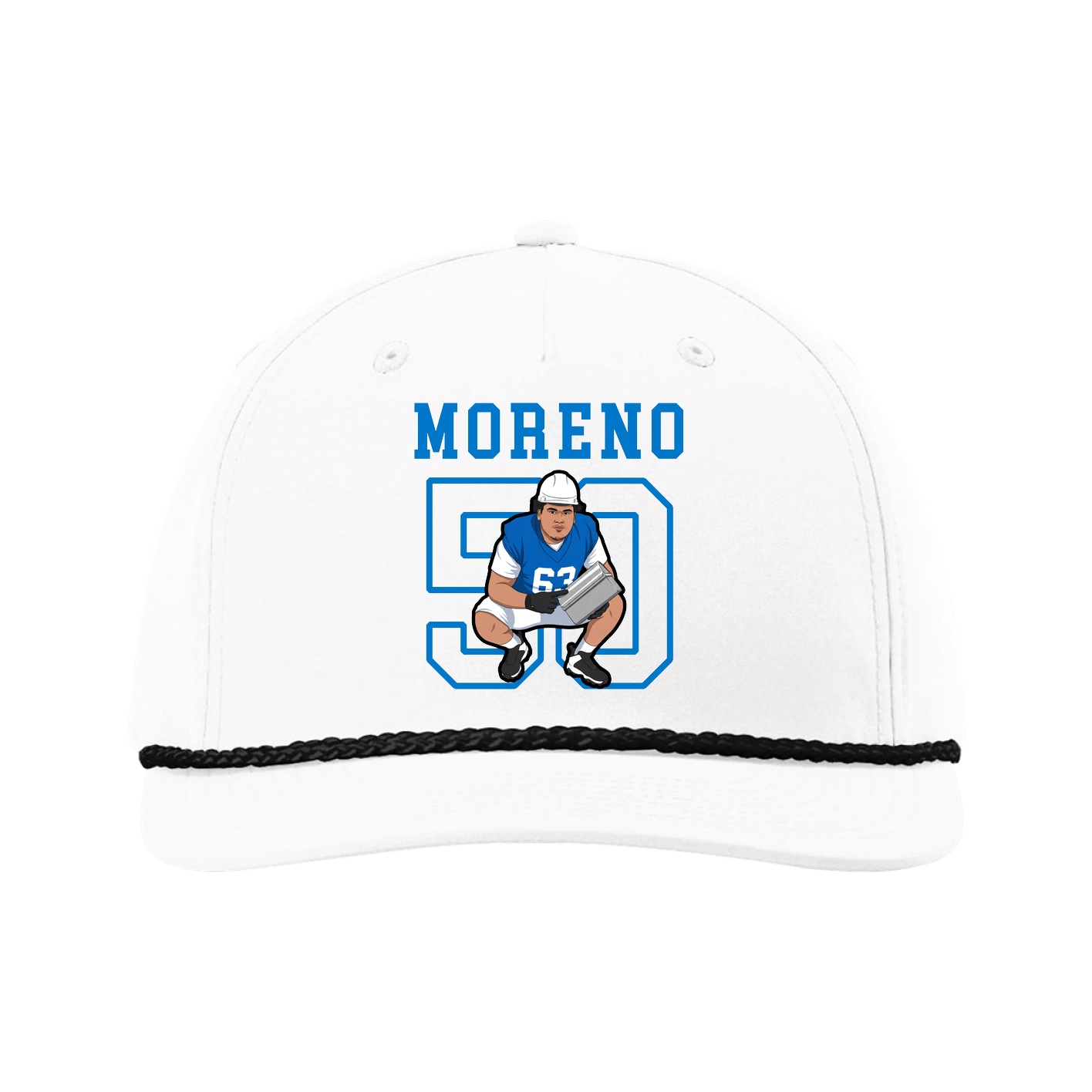 Five-Panel Classic Rope Cap — Shirsey in White