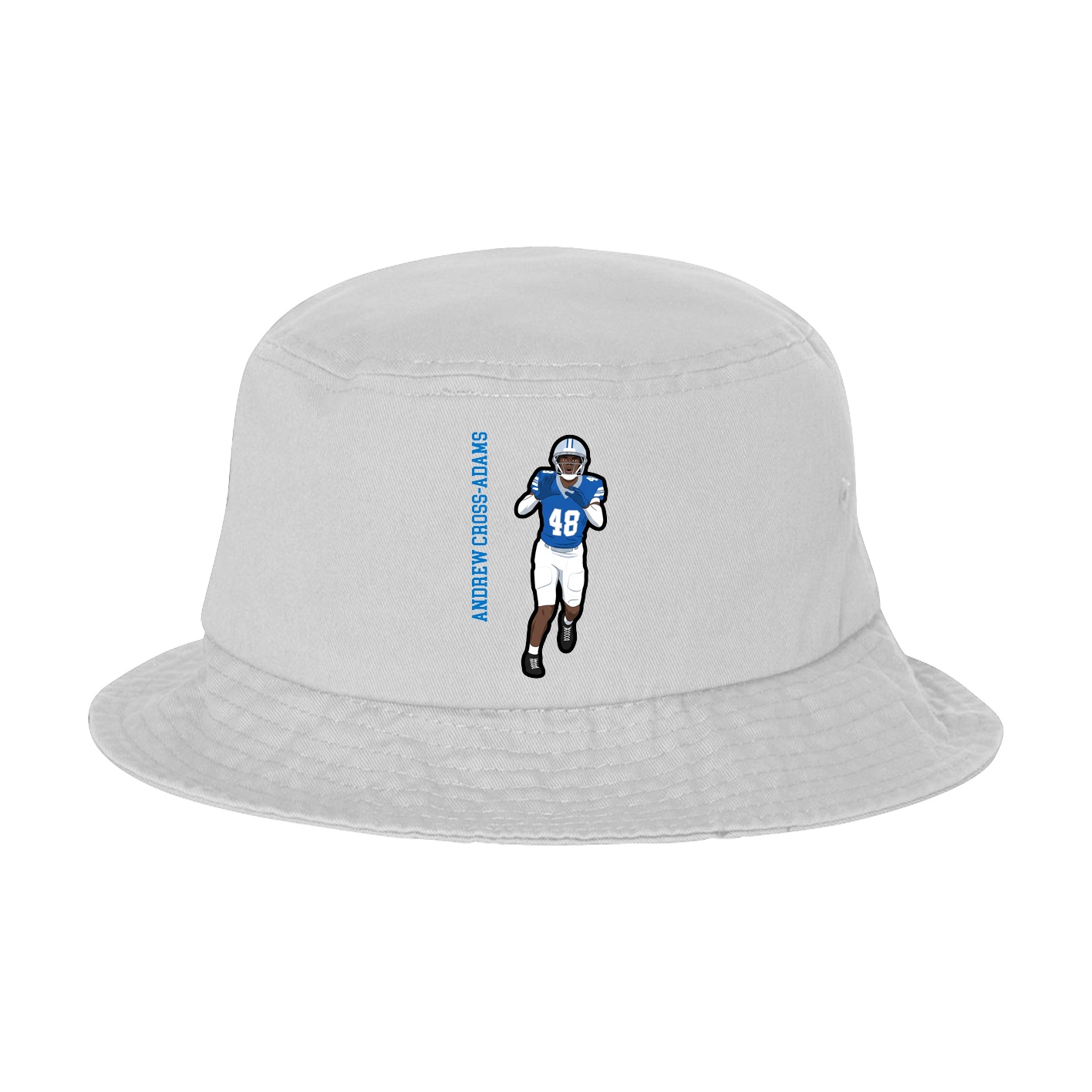 Bucket Cap — Name Vertical in White