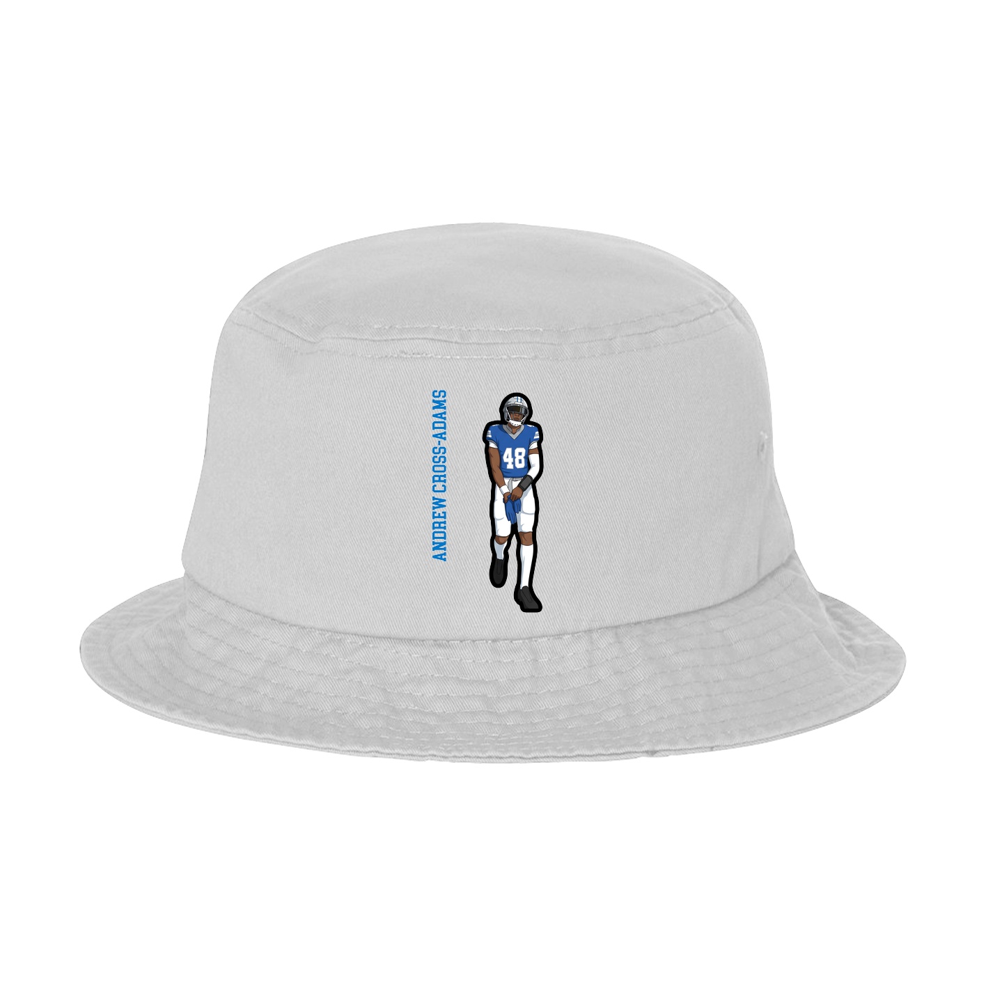 Bucket Cap — Name Vertical in White