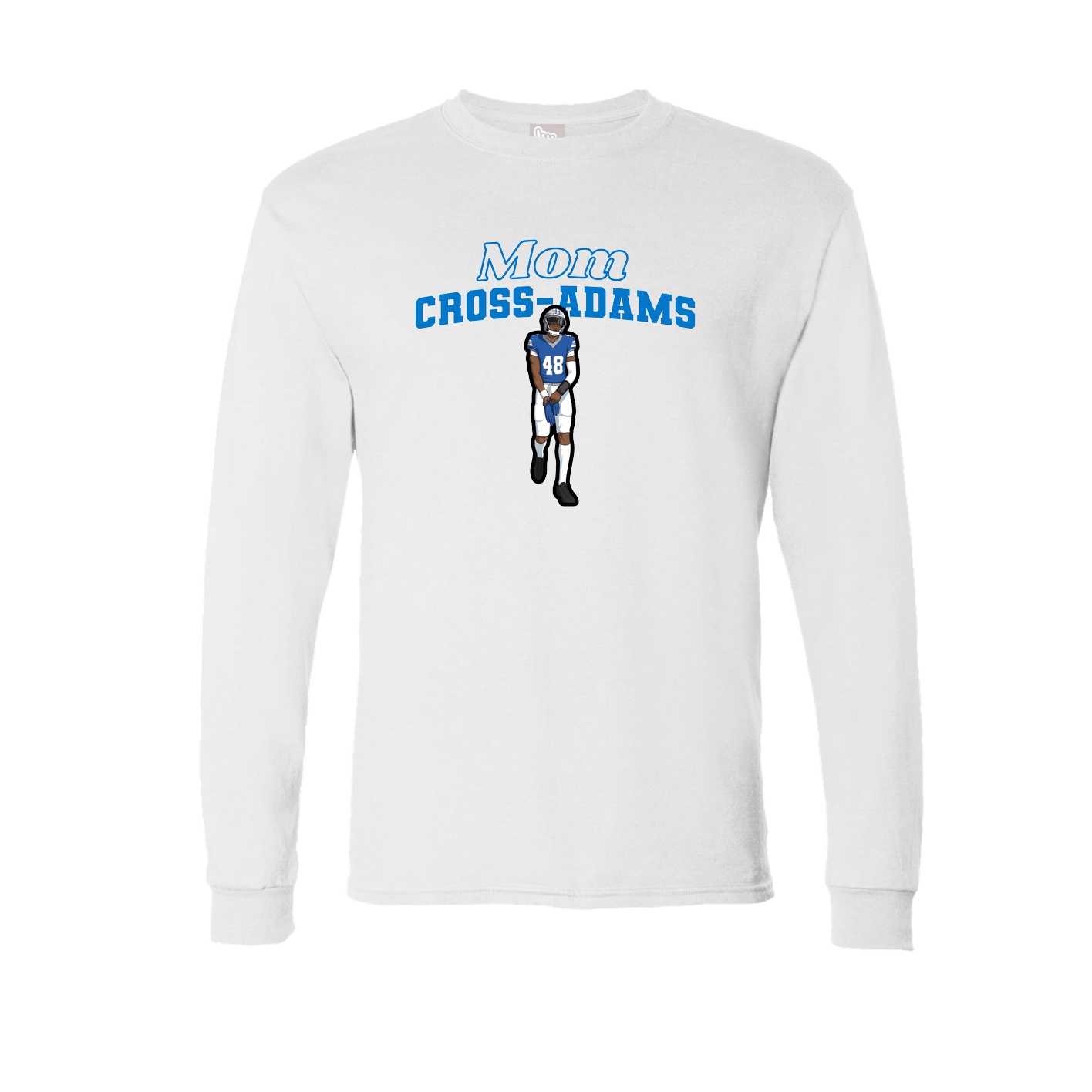 Long Sleeve Tee — Mothers Day Block in White