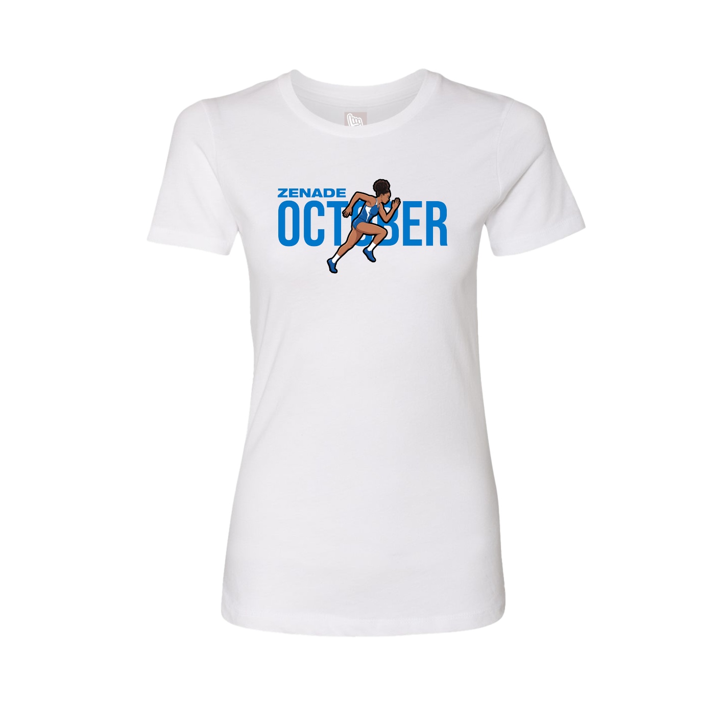 Fitted Women's Tee — Player Name in White