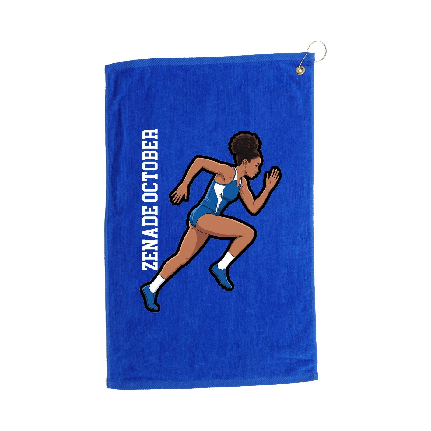 Golf Towel — Name Vertical in Royal