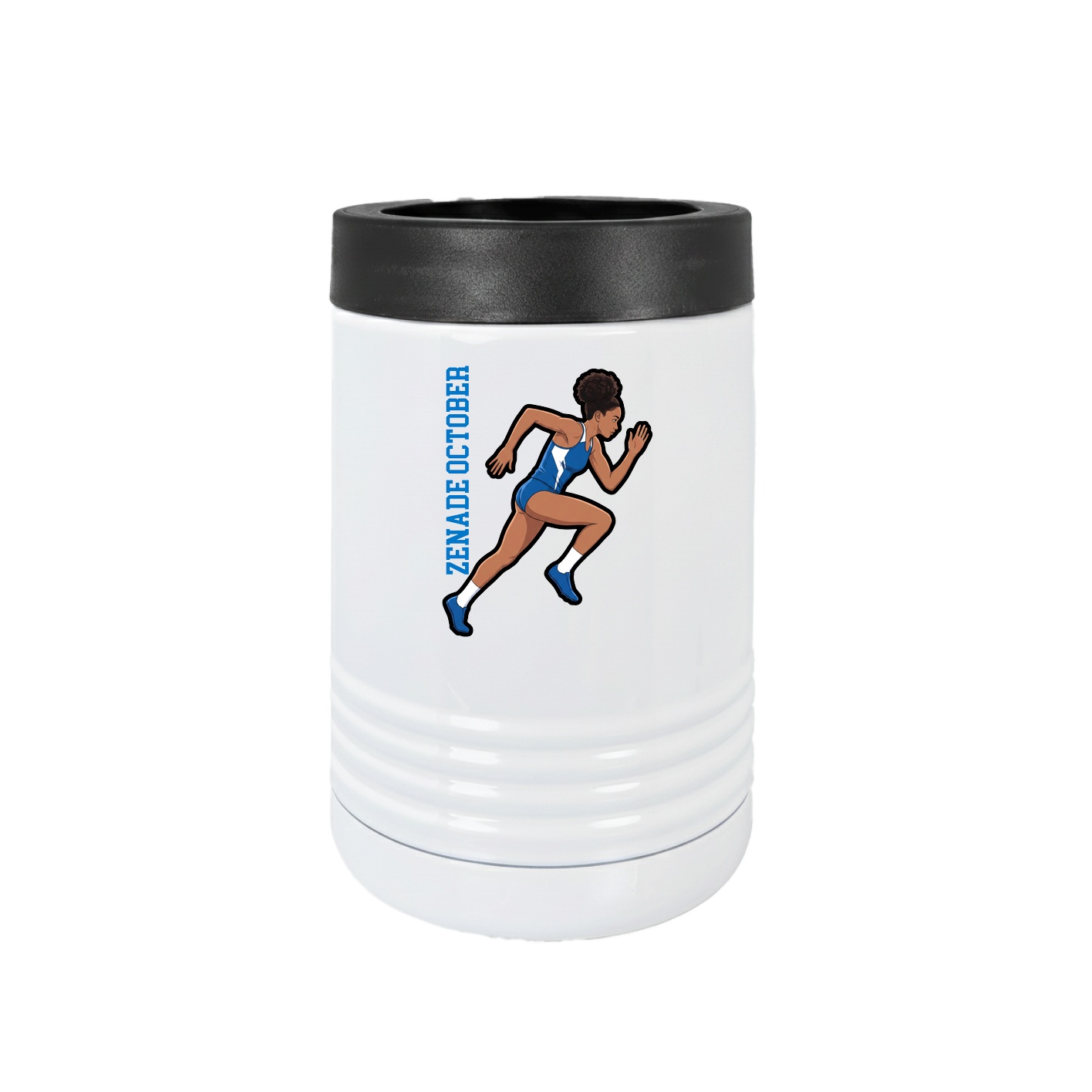 Beverage Holder — Name Vertical in White