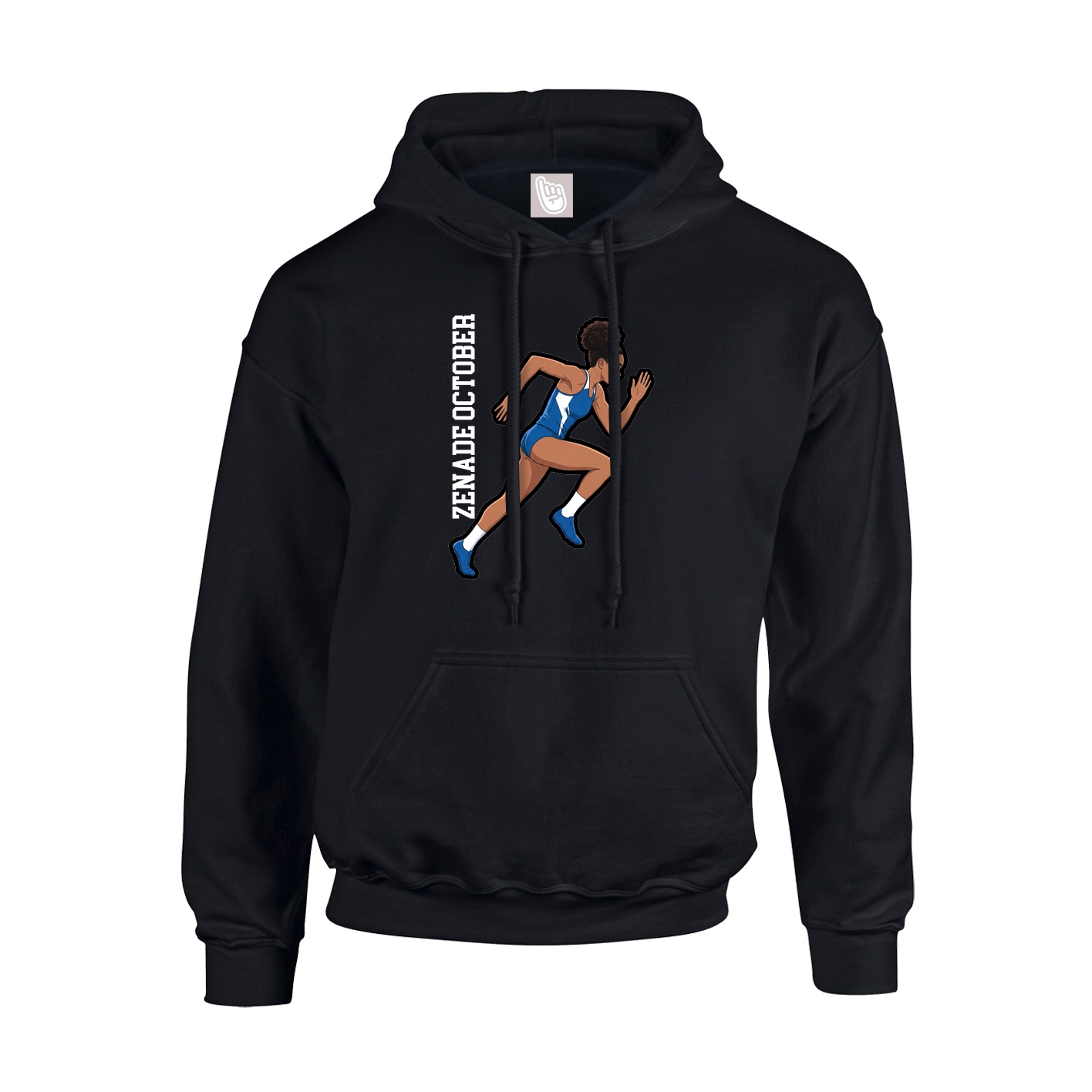 Youth Hoodie — Name Vertical in Black
