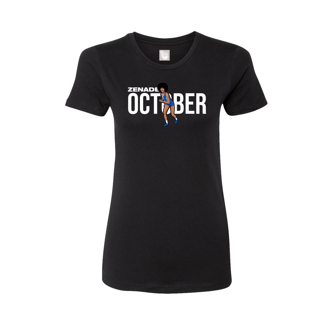 Fitted Women's Tee — Player Name in Black