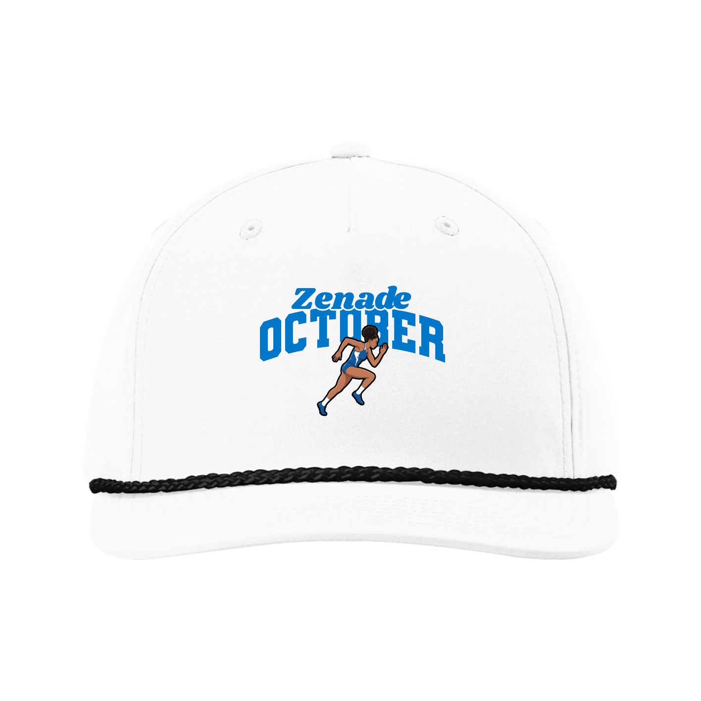 Five-Panel Classic Rope Cap — Signature Arch in White