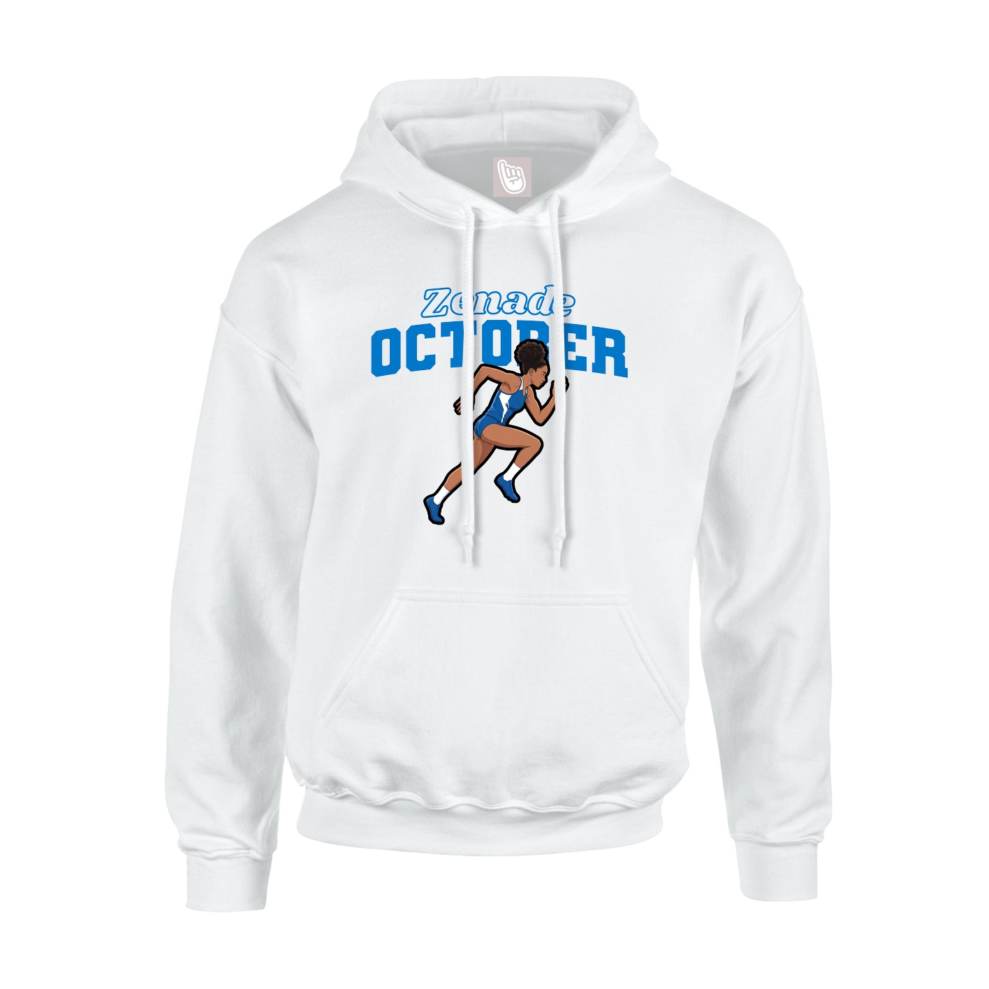 Hoodie — Name Arch in White