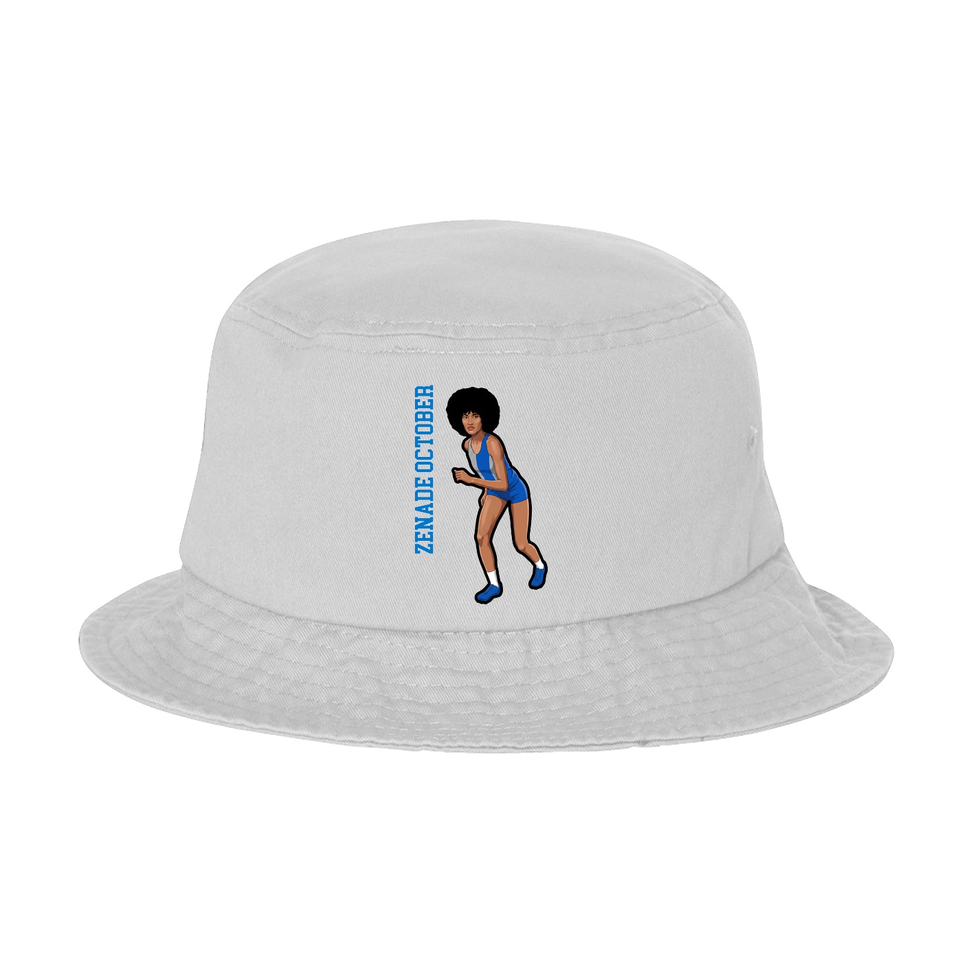 Bucket Cap — Name Vertical in White