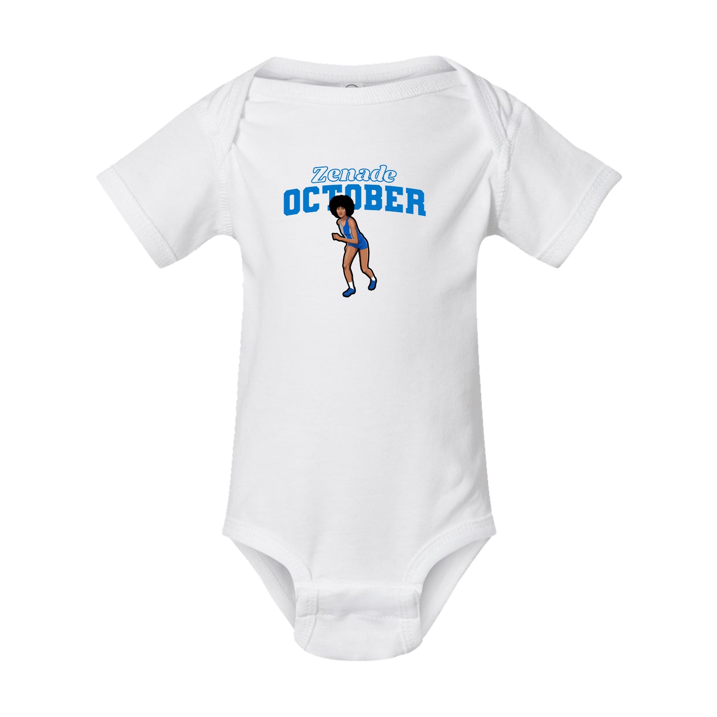 Baby Onesie — Name Arch in White