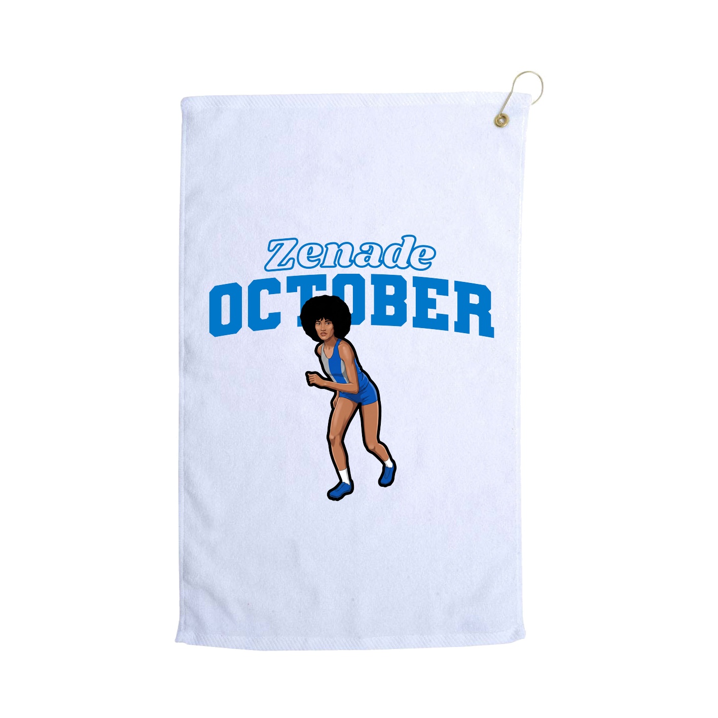 Golf Towel — Name Arch in White