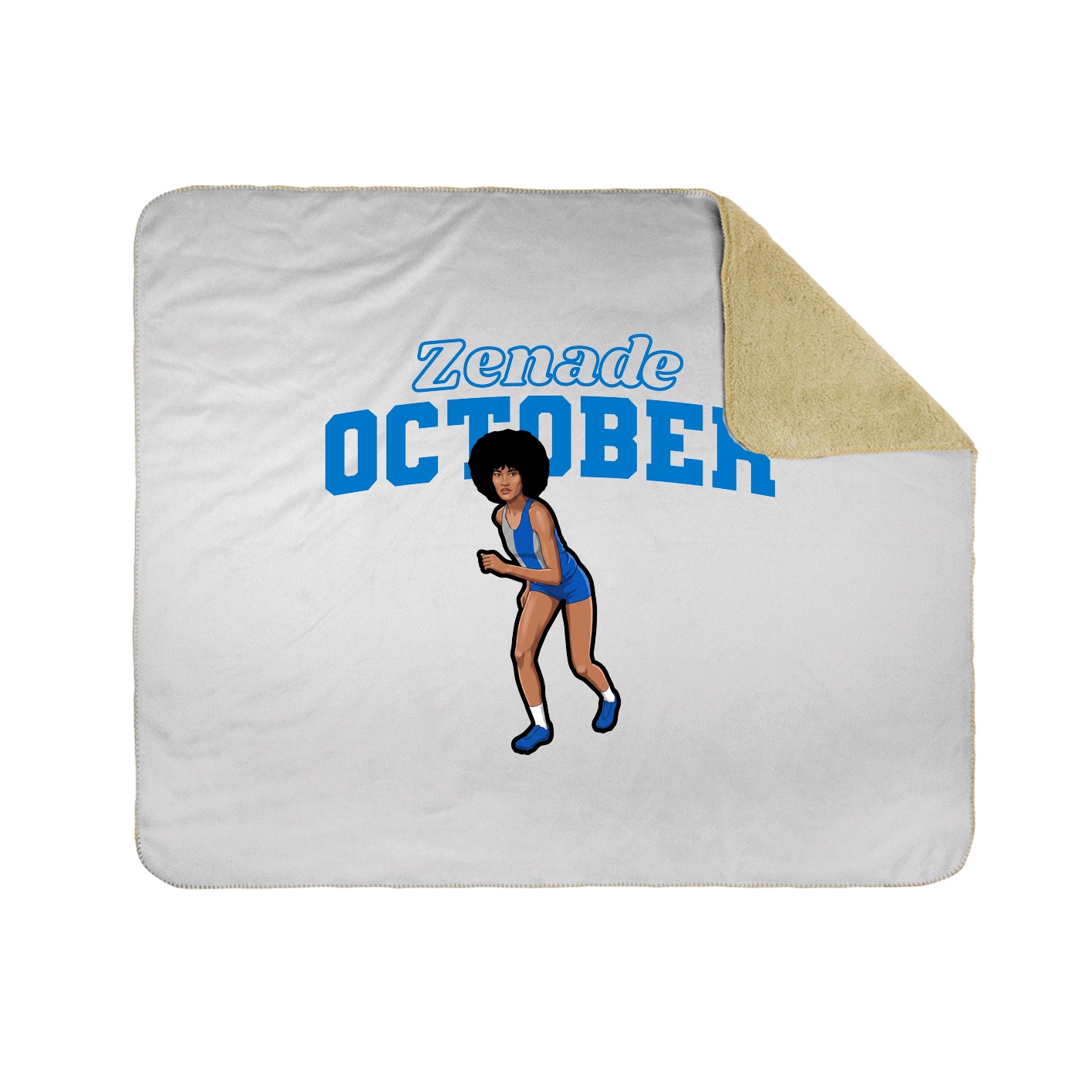 Throw Blanket — Name Arch in White