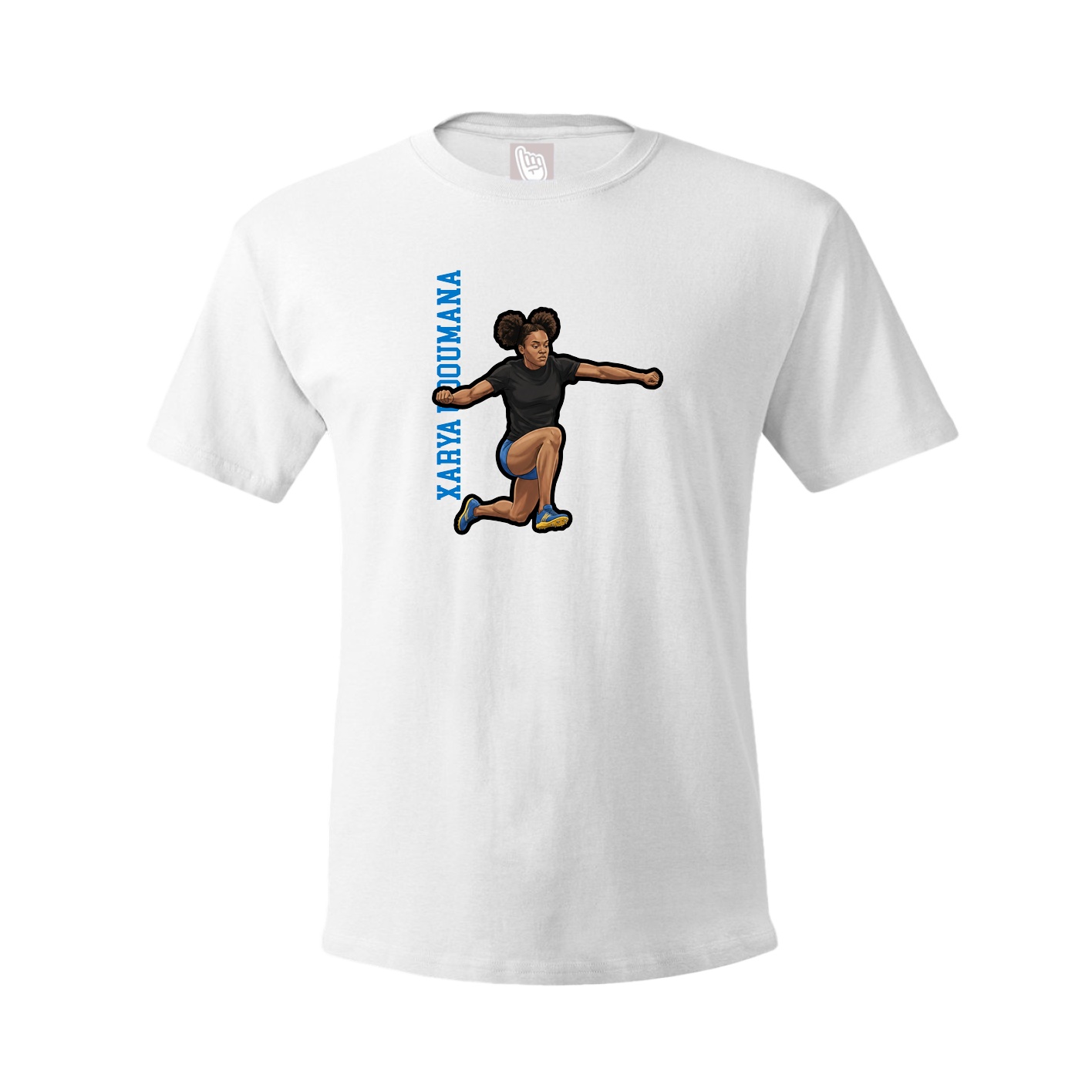 Tee — Name Vertical in White