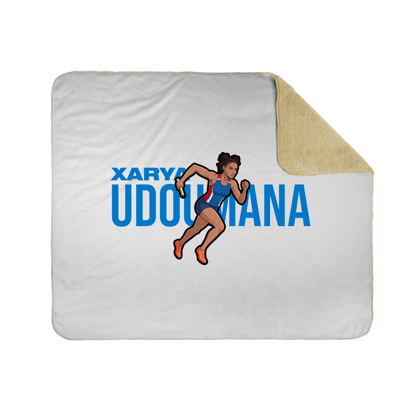 Throw Blanket — Player Name in White