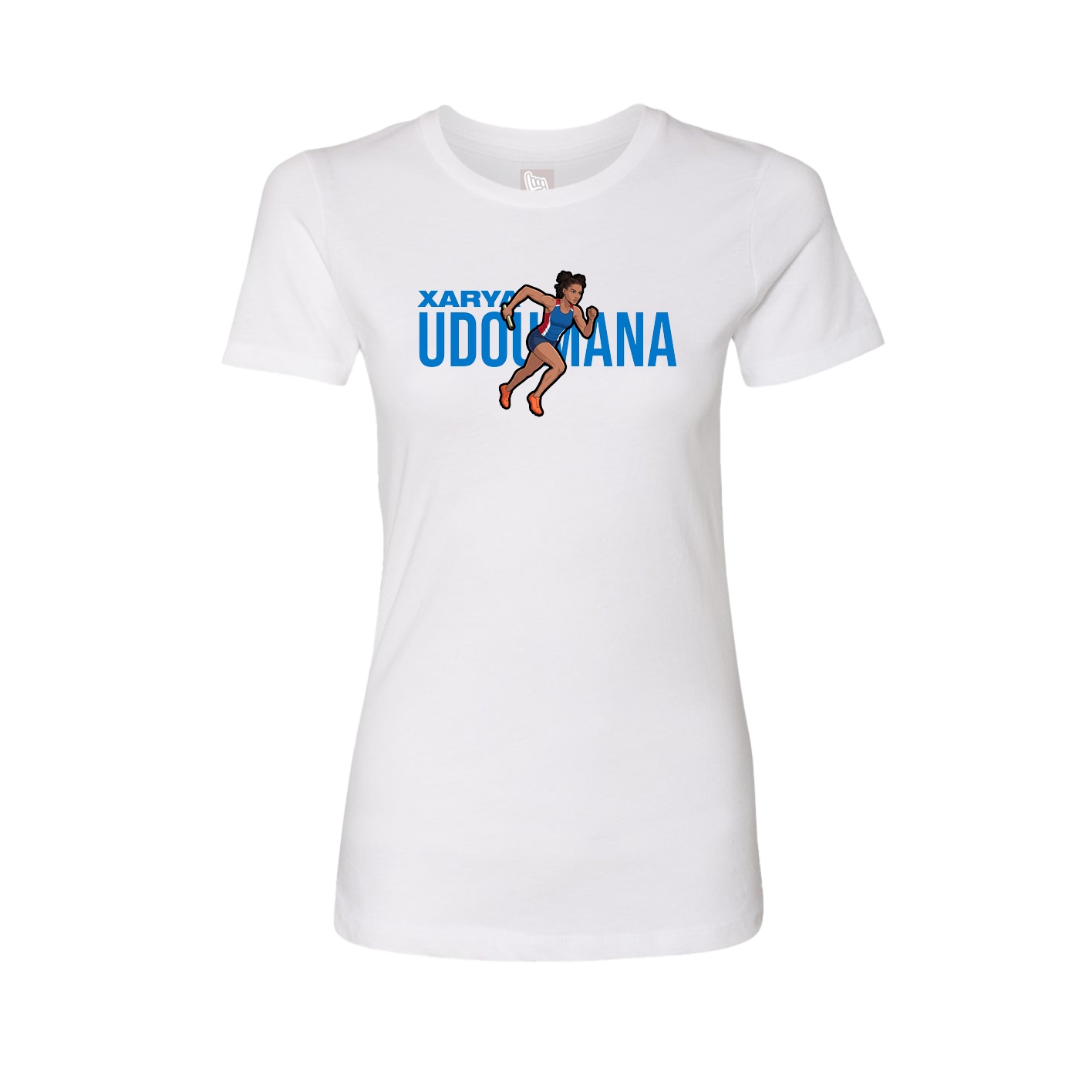 Fitted Women's Tee — Player Name in White