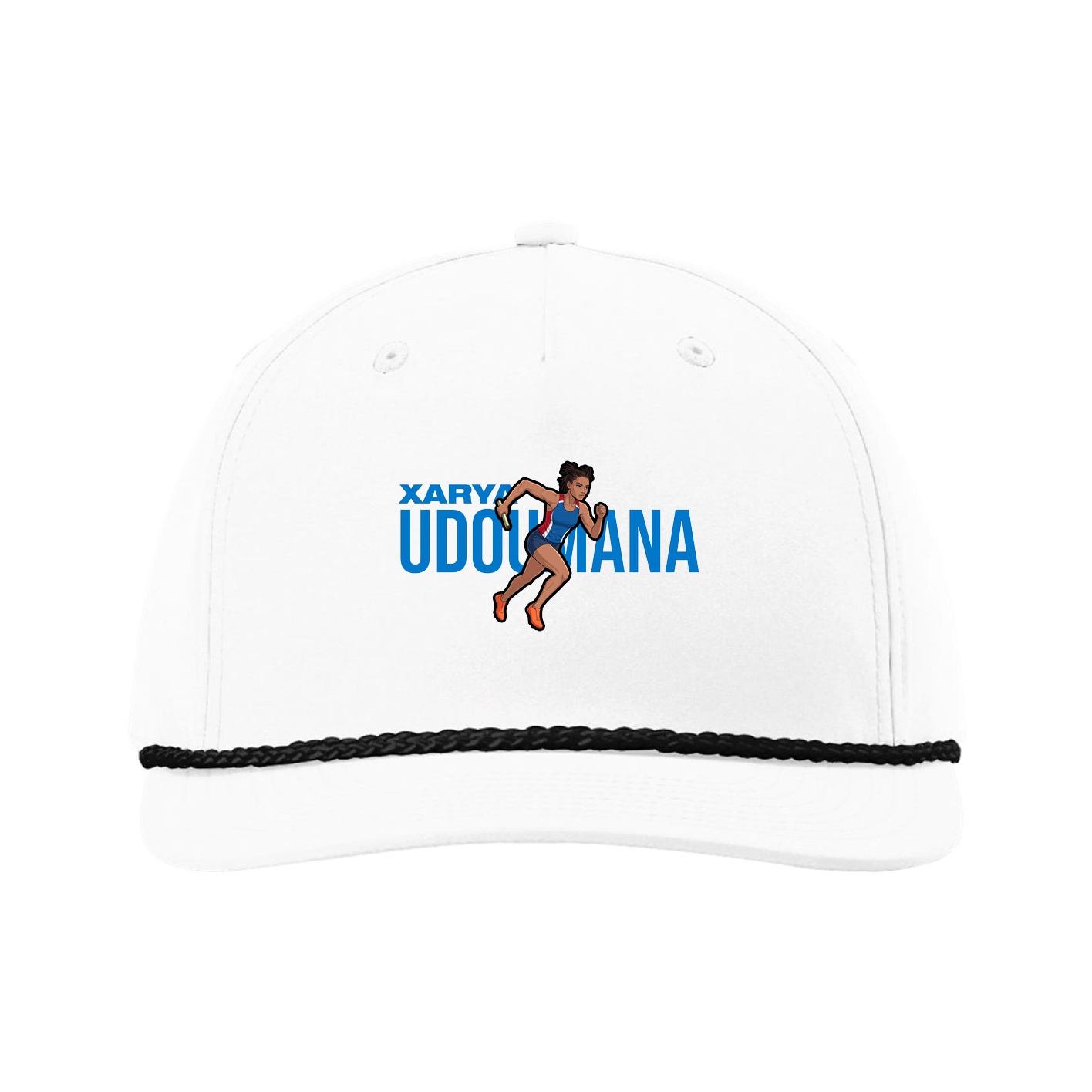 Five-Panel Classic Rope Cap — Player Name in White