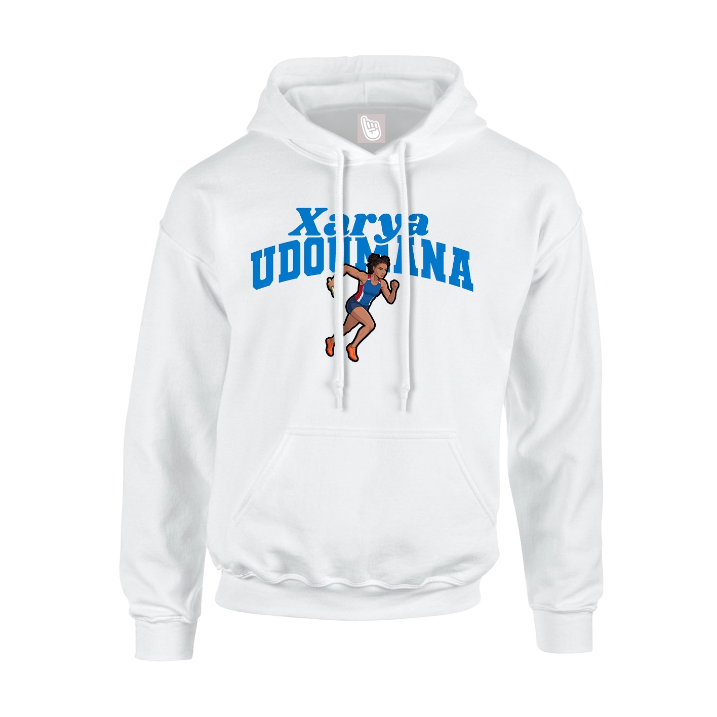 Youth Hoodie — Signature Arch in White