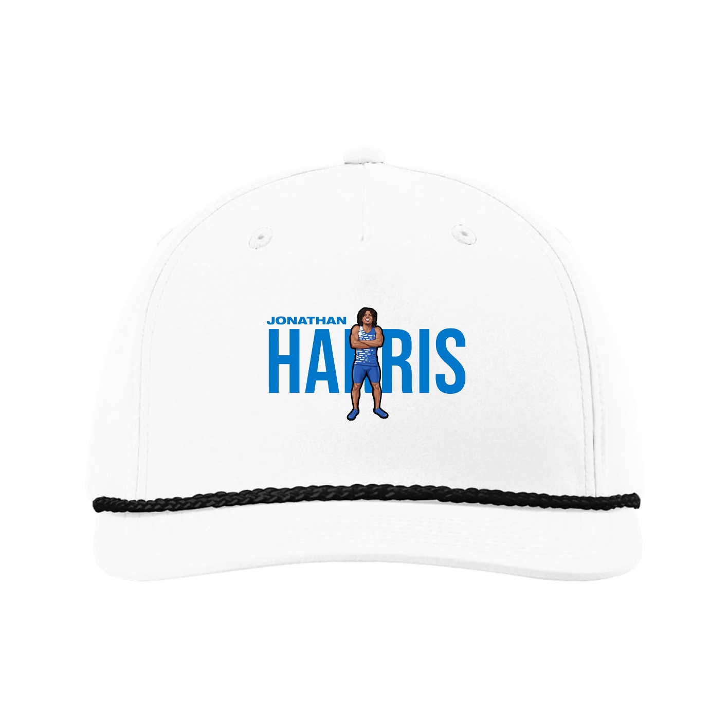 Five-Panel Classic Rope Cap — Player Name in White