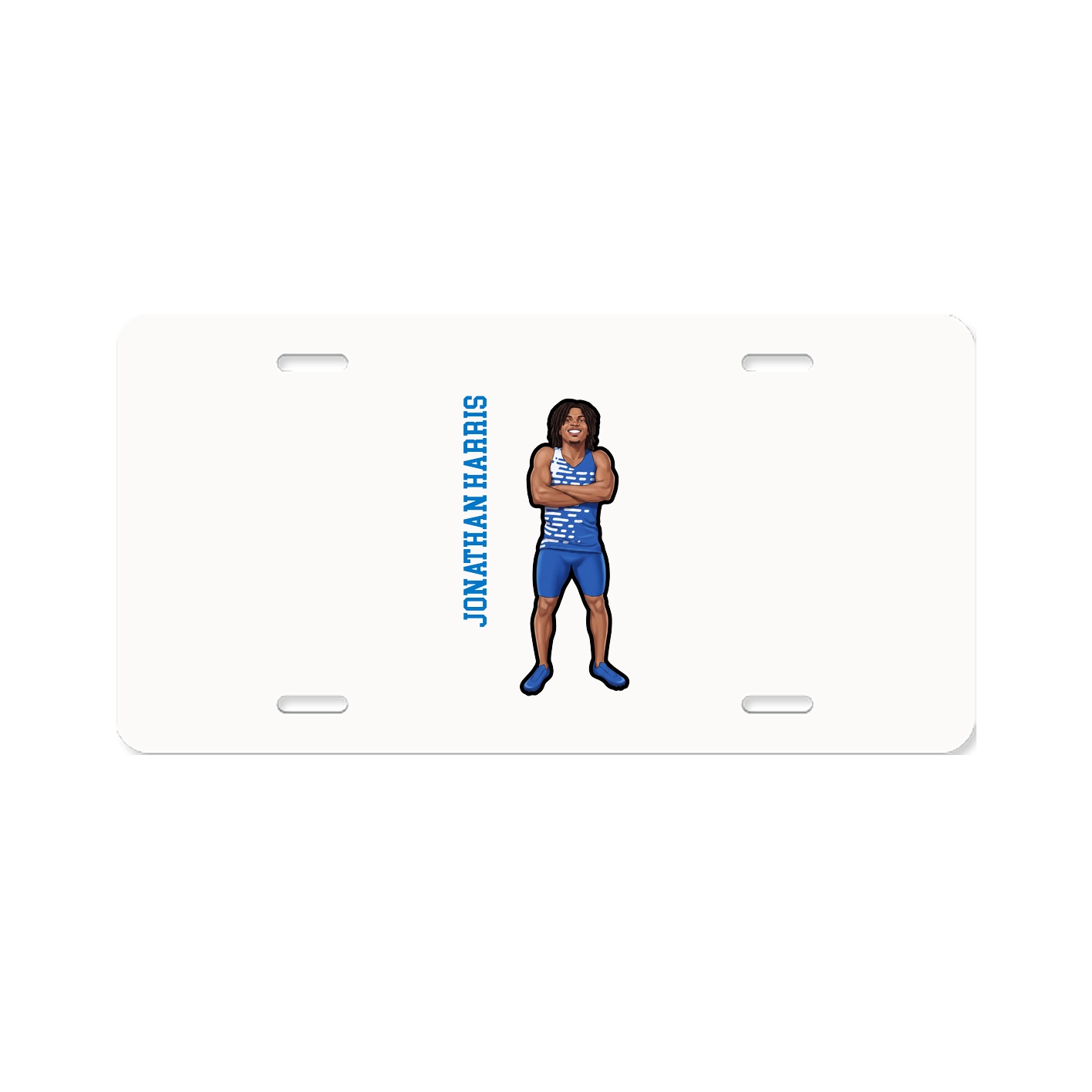 License Plate — Name Vertical in Classic