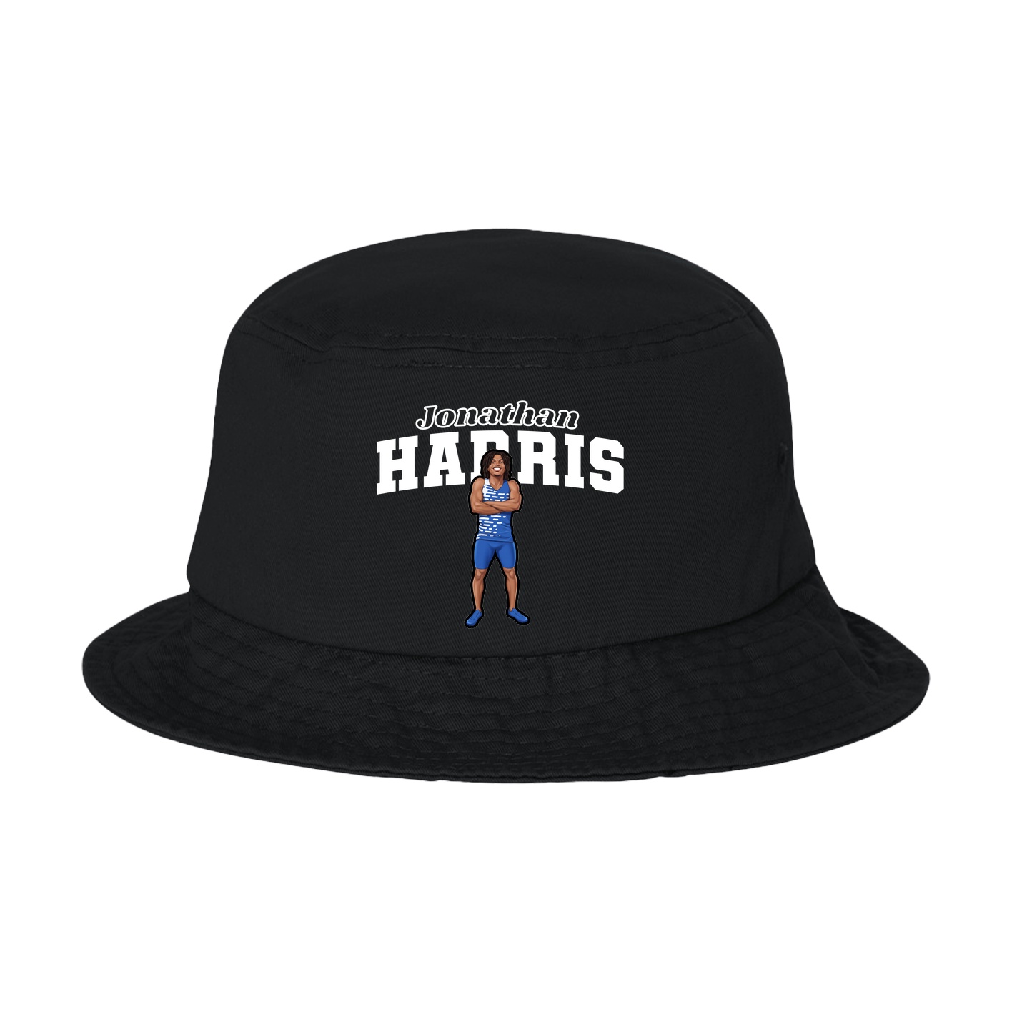 Bucket Cap — Name Arch in Black