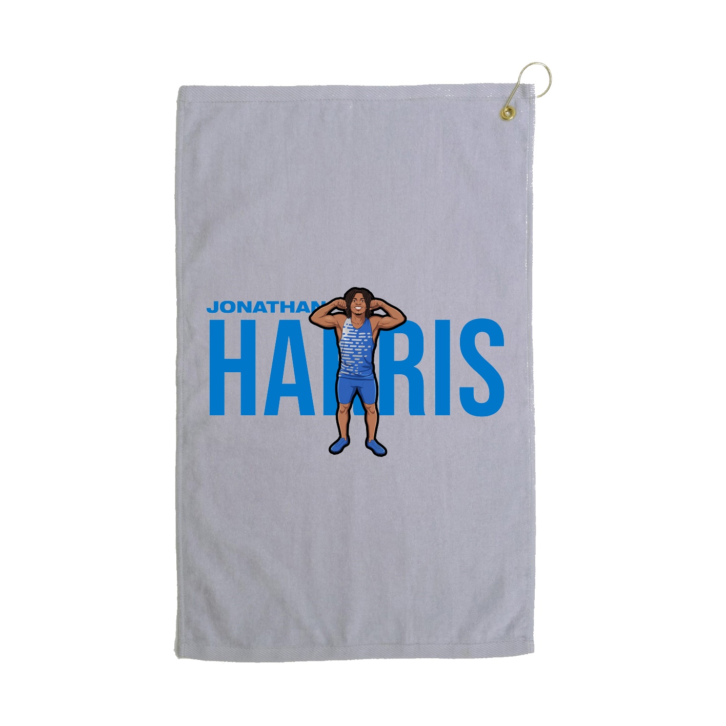 Golf Towel — Player Name in Grey