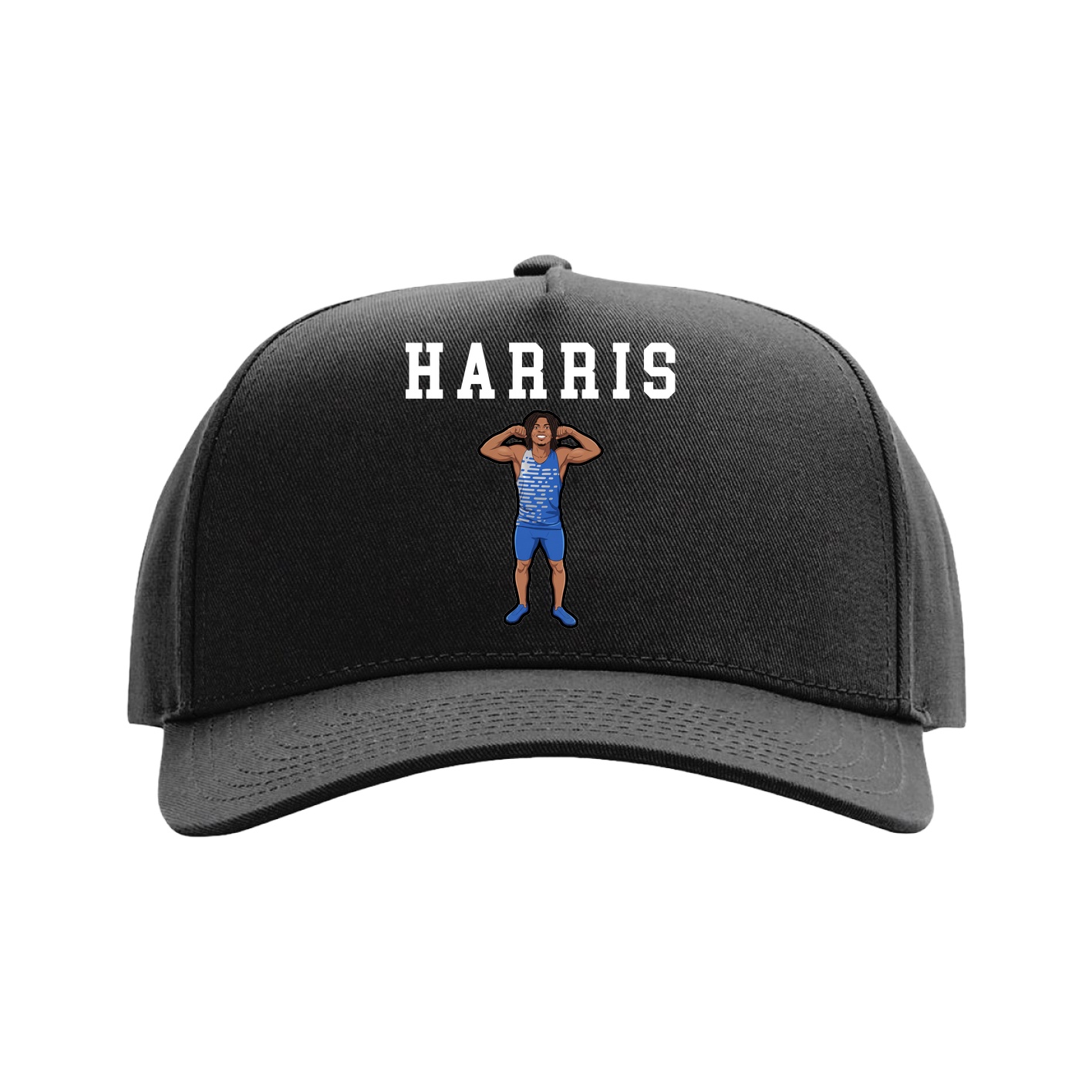 Full Fabric Five-Panel Champ Cap — Shirsey in Black