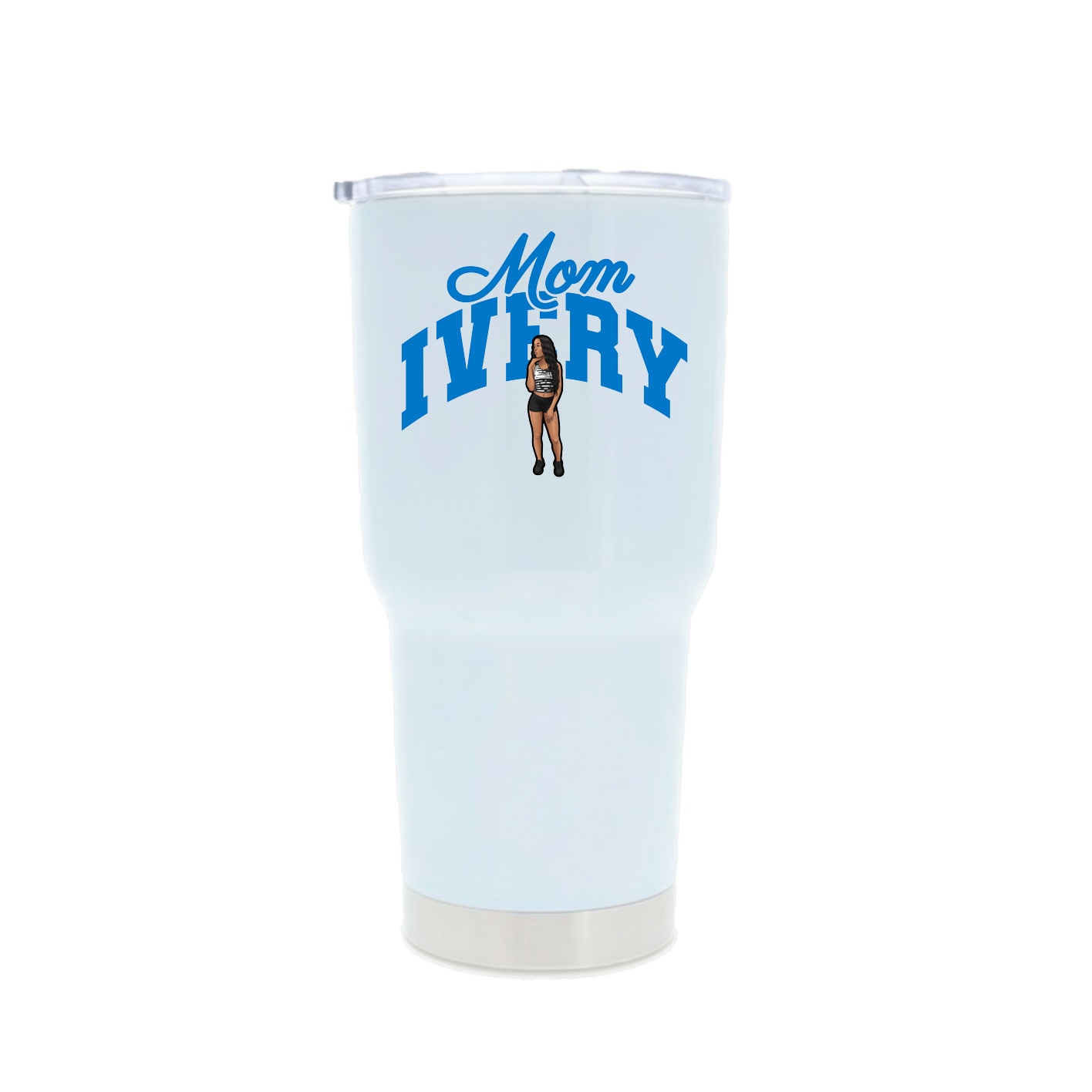 30oz Stainless Steel Tumbler — Mothers Day Arch in White