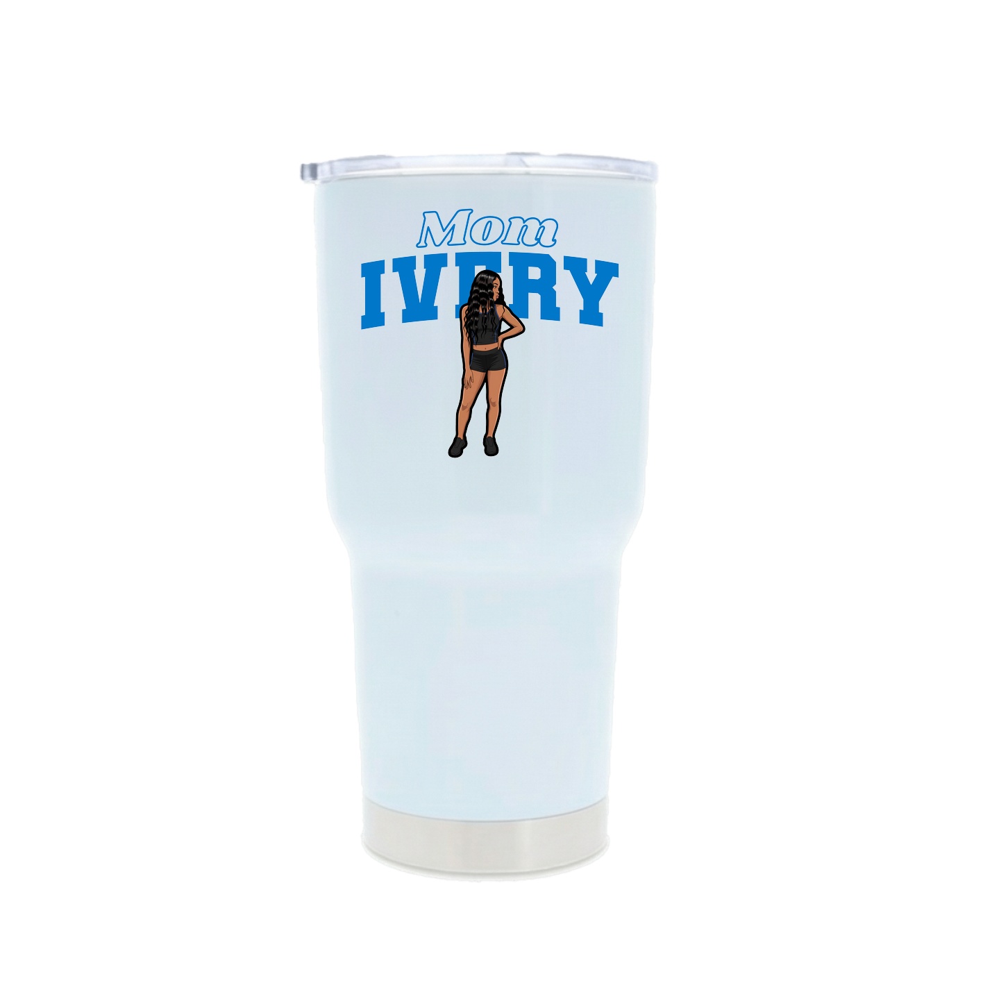 30oz Stainless Steel Tumbler — Mothers Day Block in White