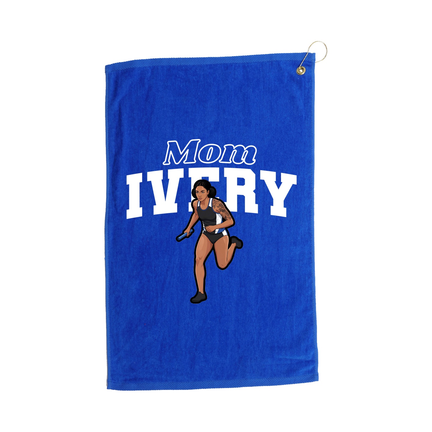 Golf Towel — Mothers Day Block in Royal