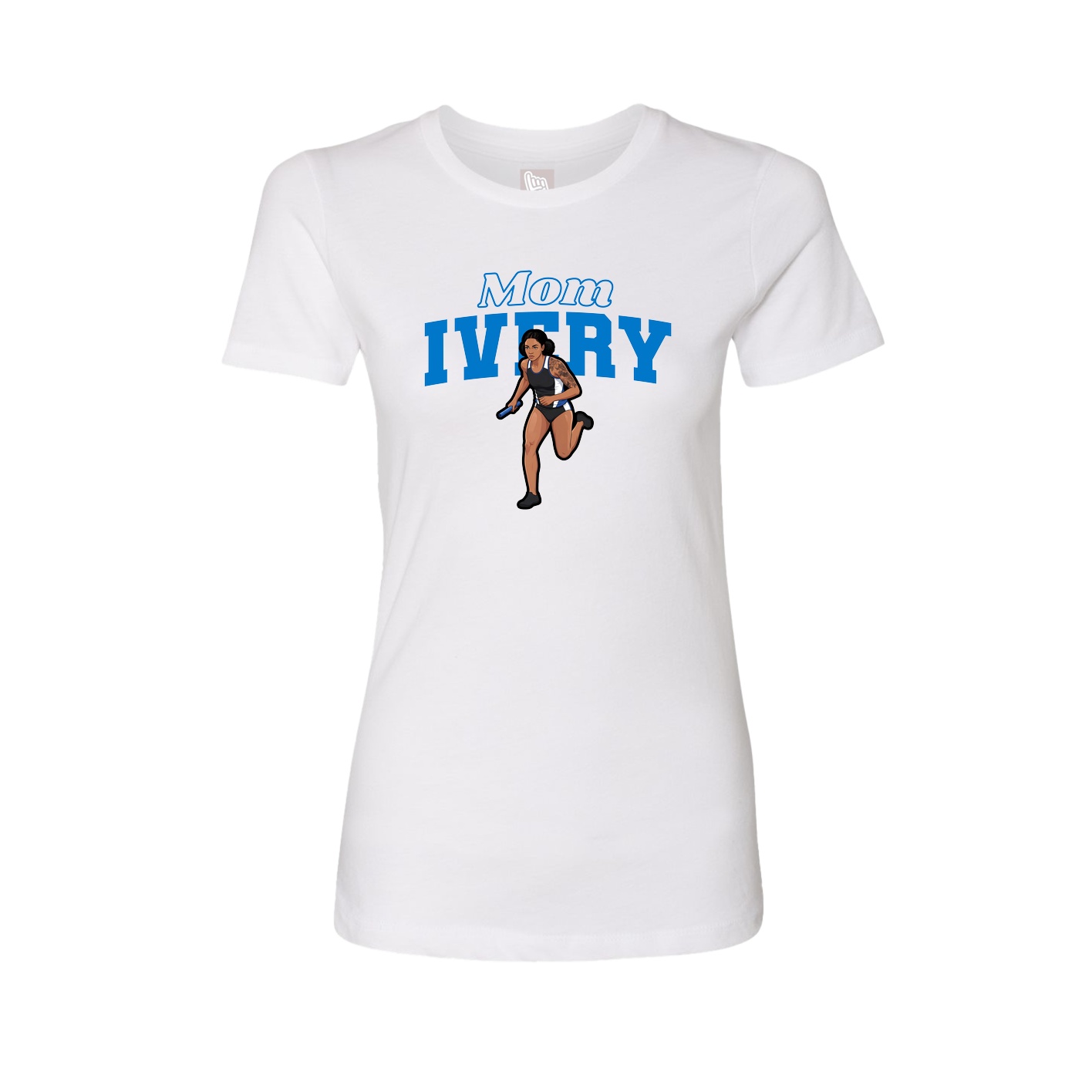 Womens Tee — Mothers Day Block in White