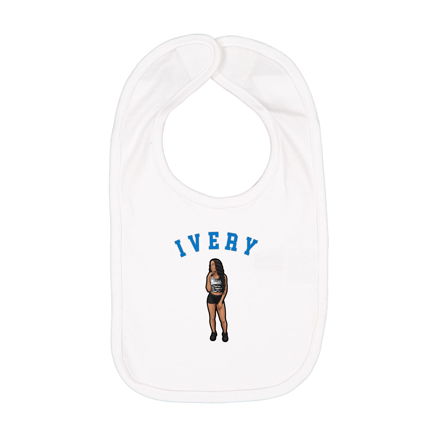 Infant Bib — Shirsey Arch in White
