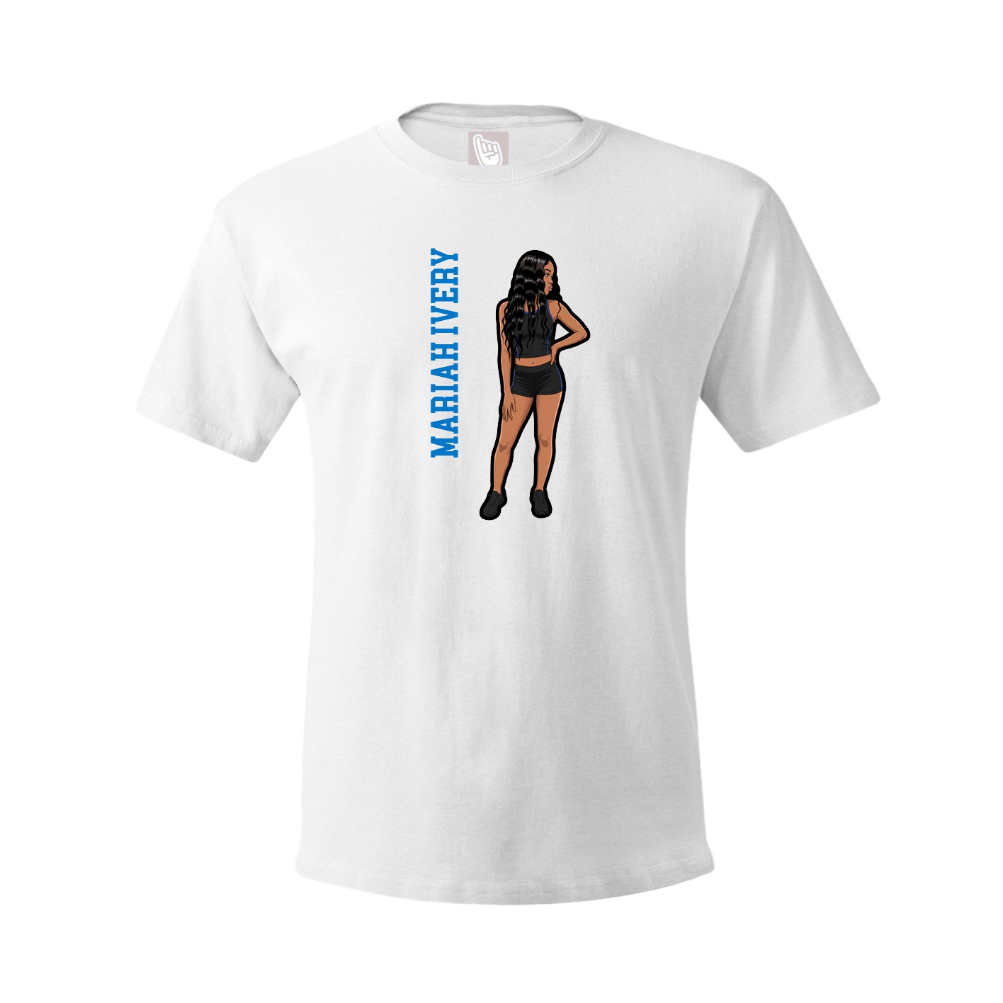 Youth Tee — Name Vertical in White