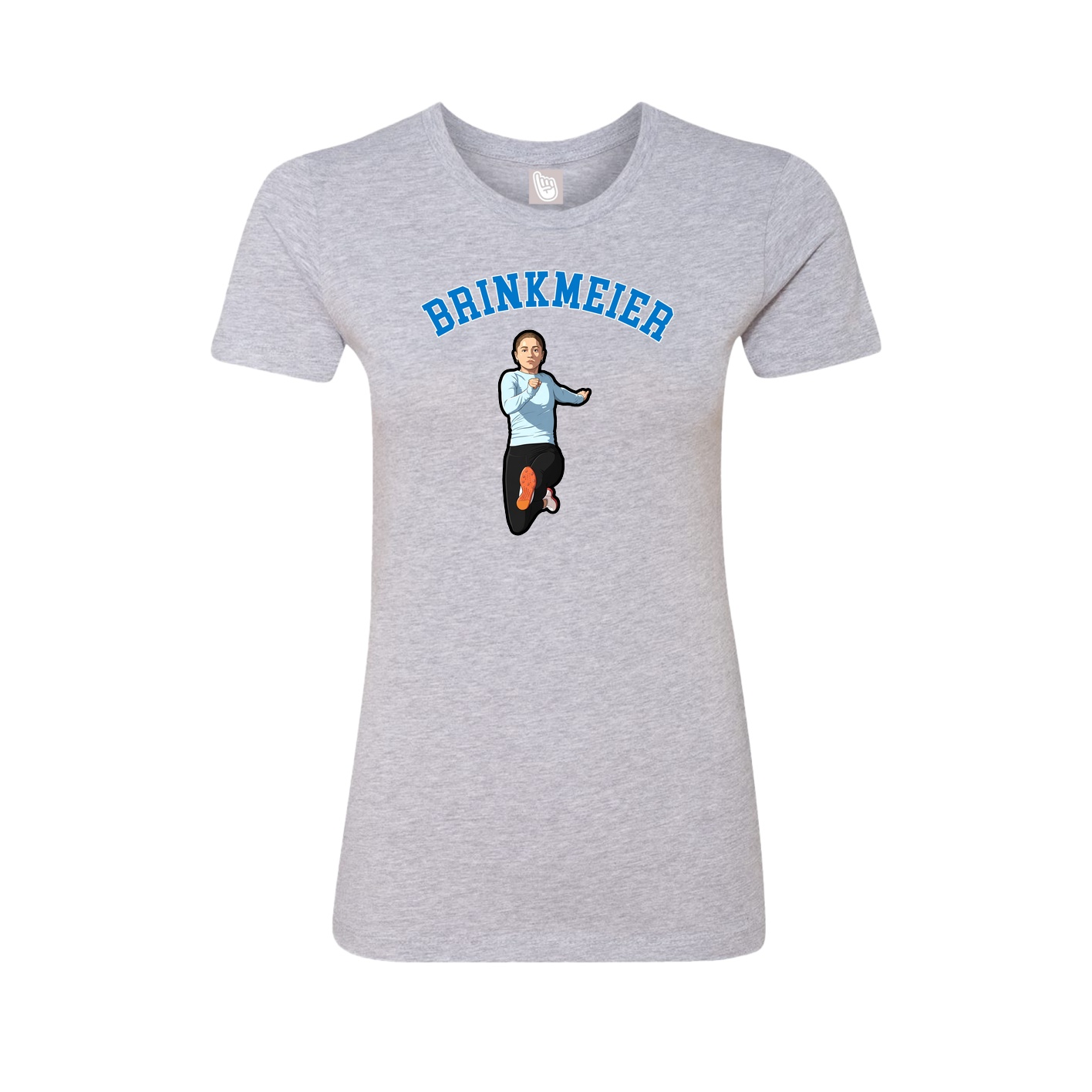 Fitted Women's Tee — Shirsey Arch in Grey
