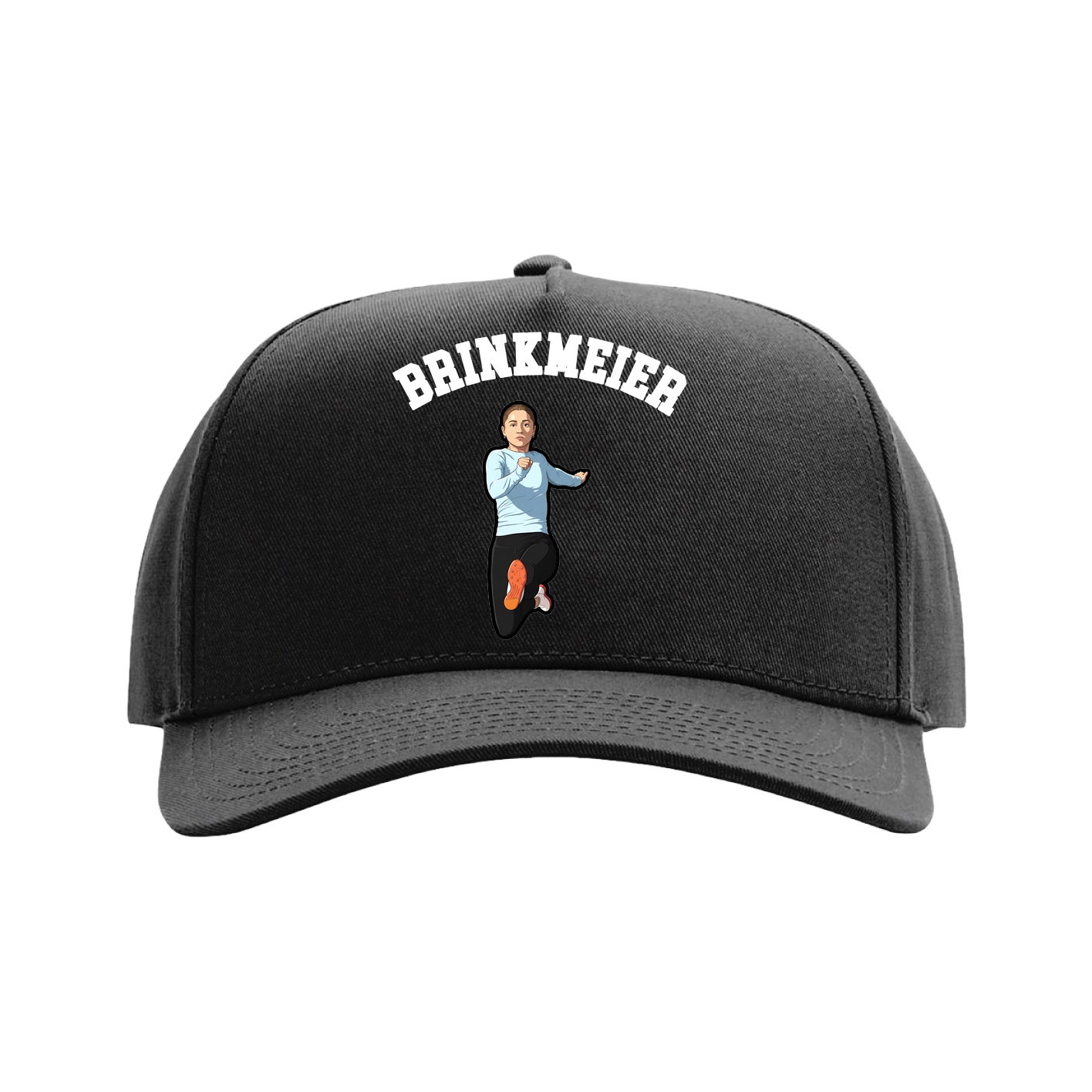 Full Fabric Five-Panel Champ Cap — Shirsey Arch in Black