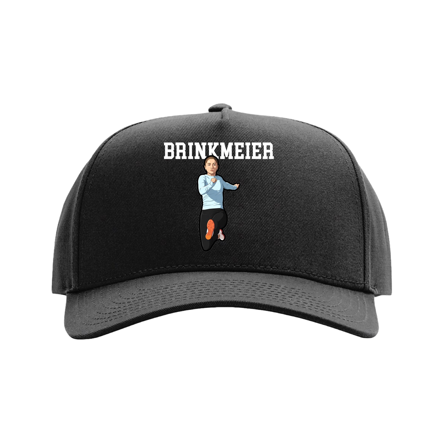 Full Fabric Five-Panel Champ Cap — Shirsey in Black