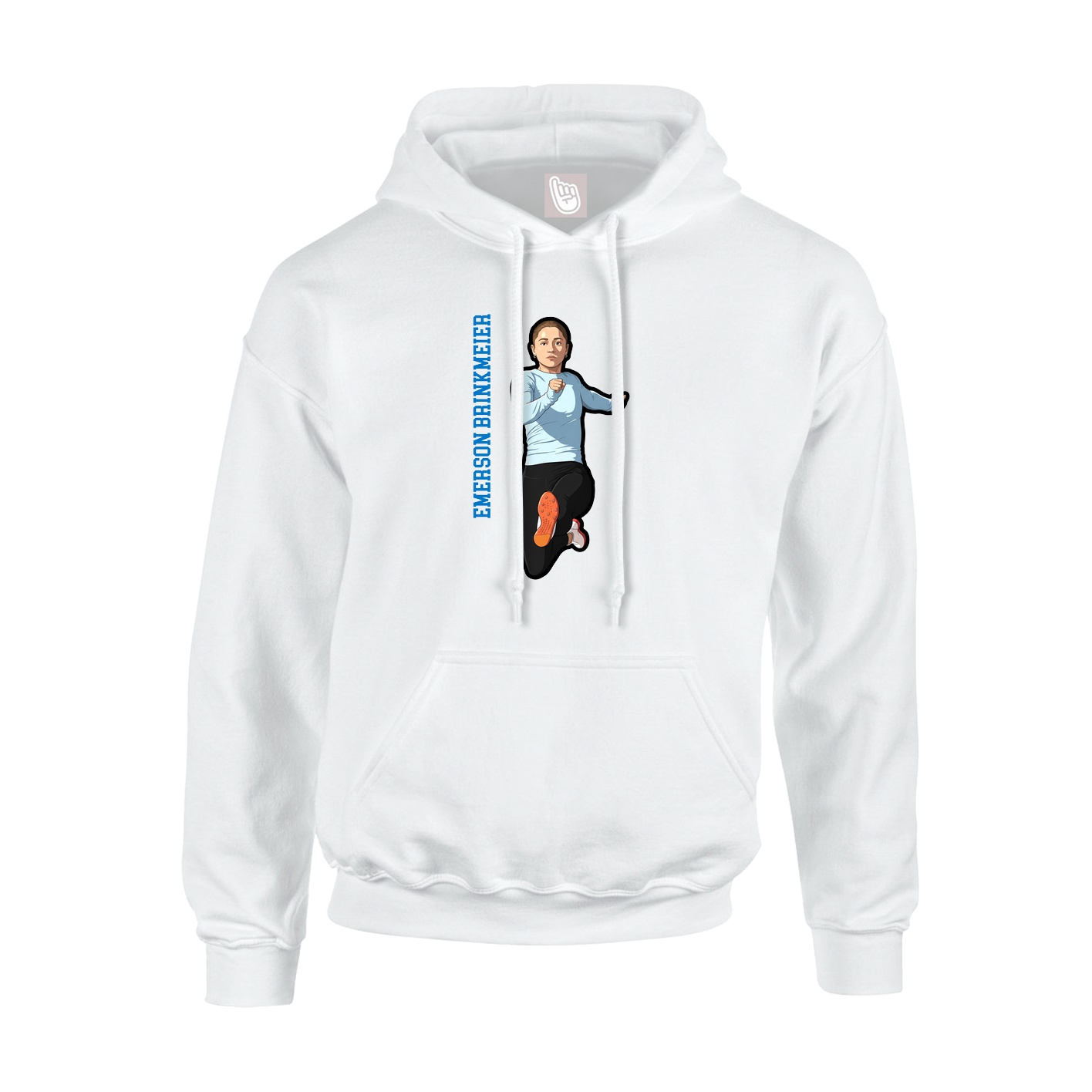 Hoodie — Name Vertical in White