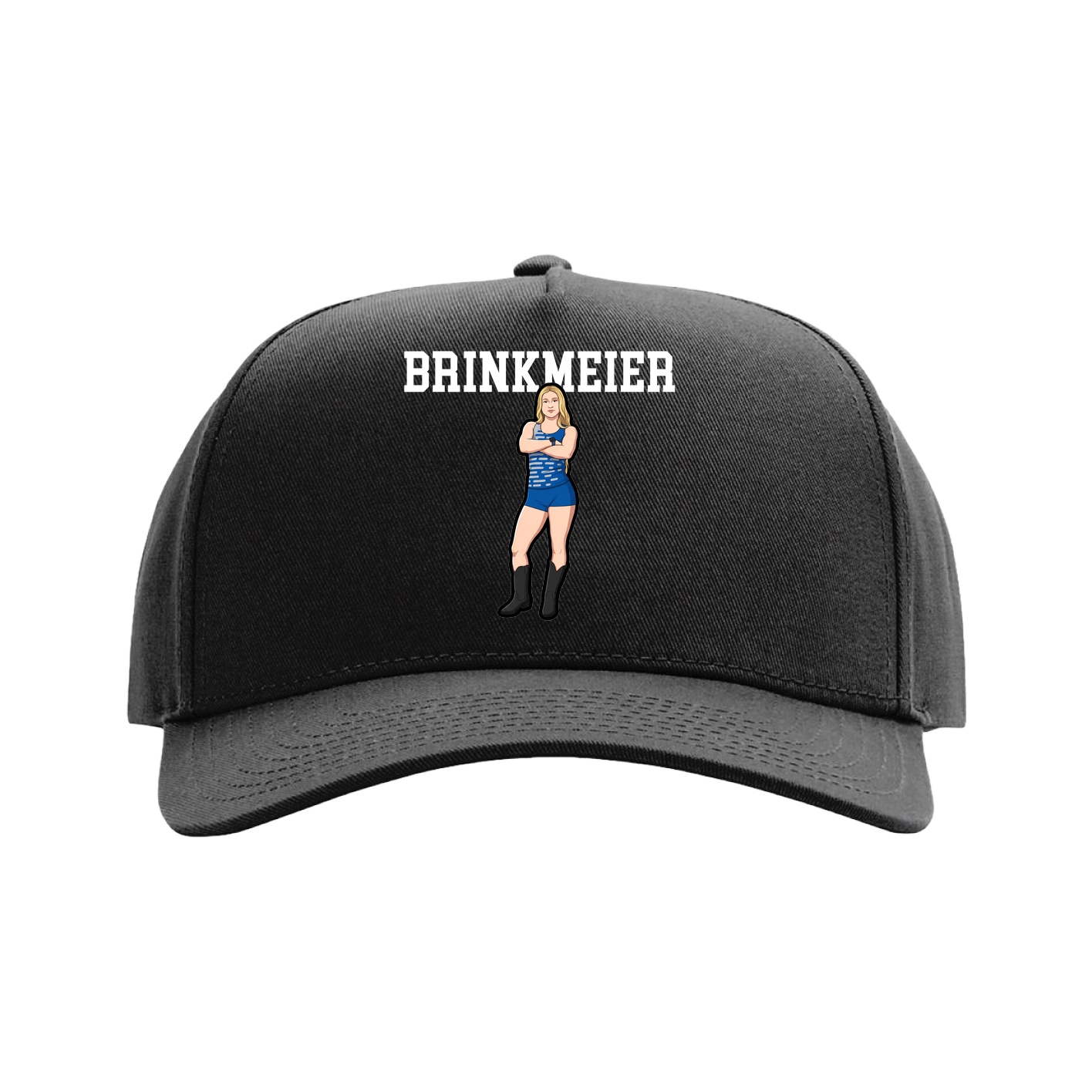 Full Fabric Five-Panel Champ Cap — Shirsey in Black