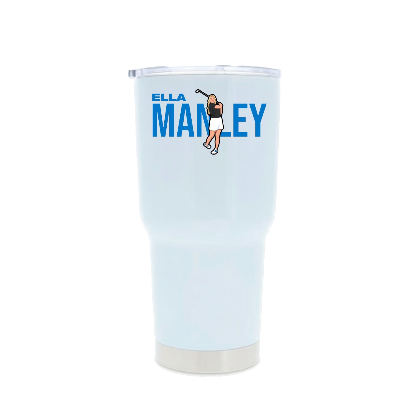 30oz Stainless Steel Tumbler — Player Name in White